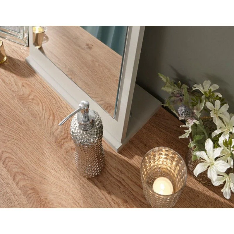 Kendal Tall Dressing Table Grey 2 Drawers - Image 2