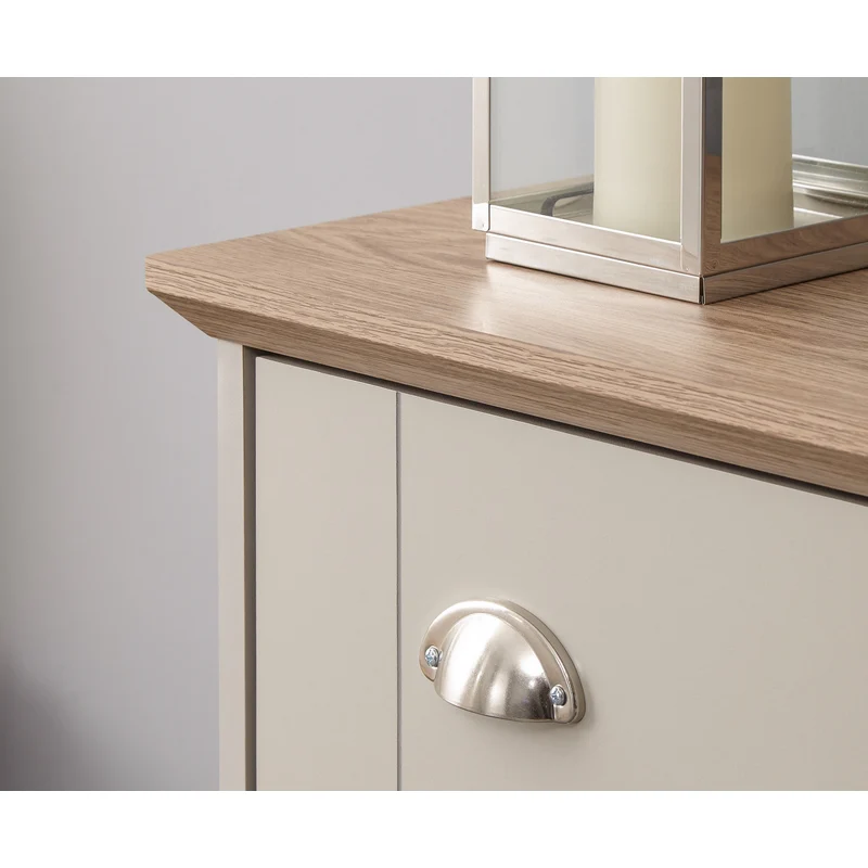 Kendal Tall Shoe Storage Grey 2 Doors 2 Shelves 1 Drawer - Image 7