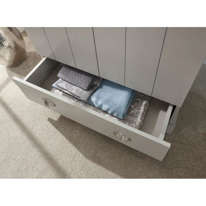 Kendal Tall Wardrobe Grey 2 Doors 1 Drawer - Image 4