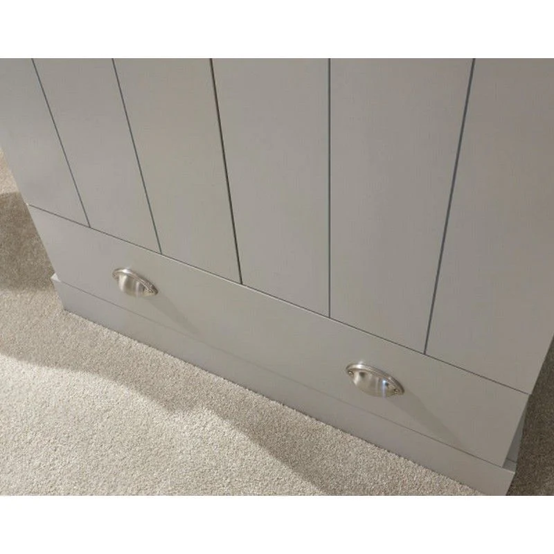 Kendal Tall Wardrobe Grey 2 Doors 1 Drawer - Image 5