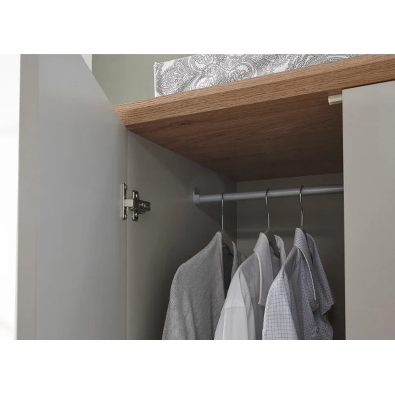 Kendal Tall Wardrobe Grey 2 Doors 1 Drawer - Image 7