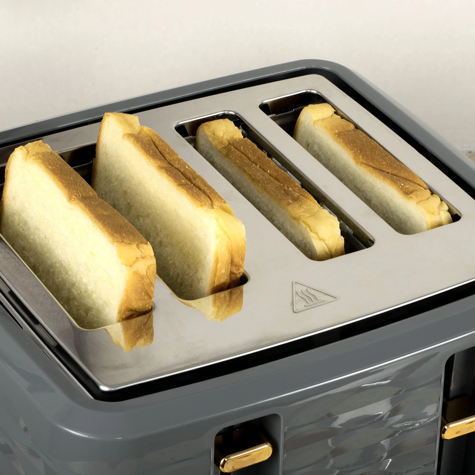 Kettle & Four Slice Toaster Set Grey - Image 8