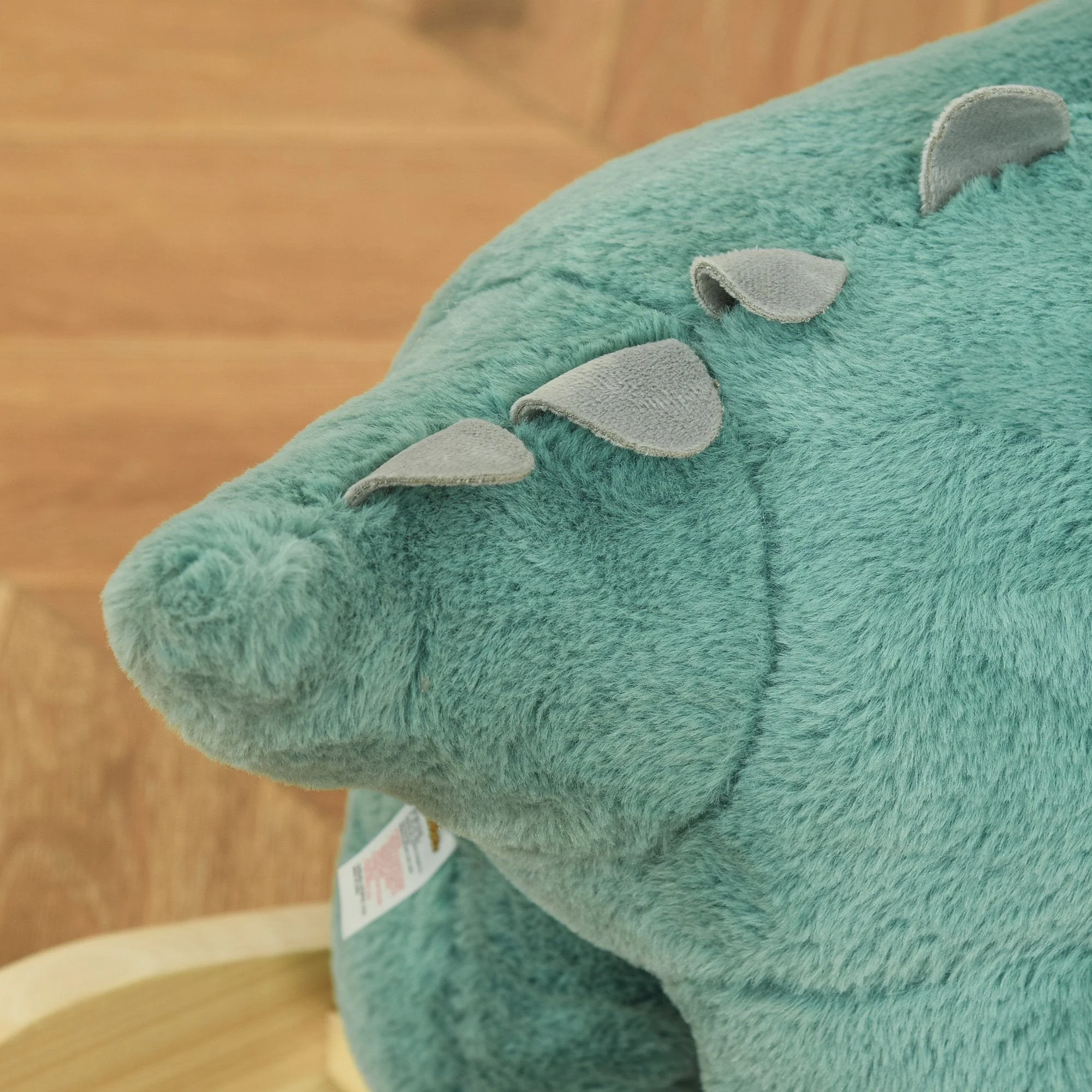 Kid Plush Ride-On Rocking Horse Triceratops-shaped Toy Rocker Realistic Sound - Image 8