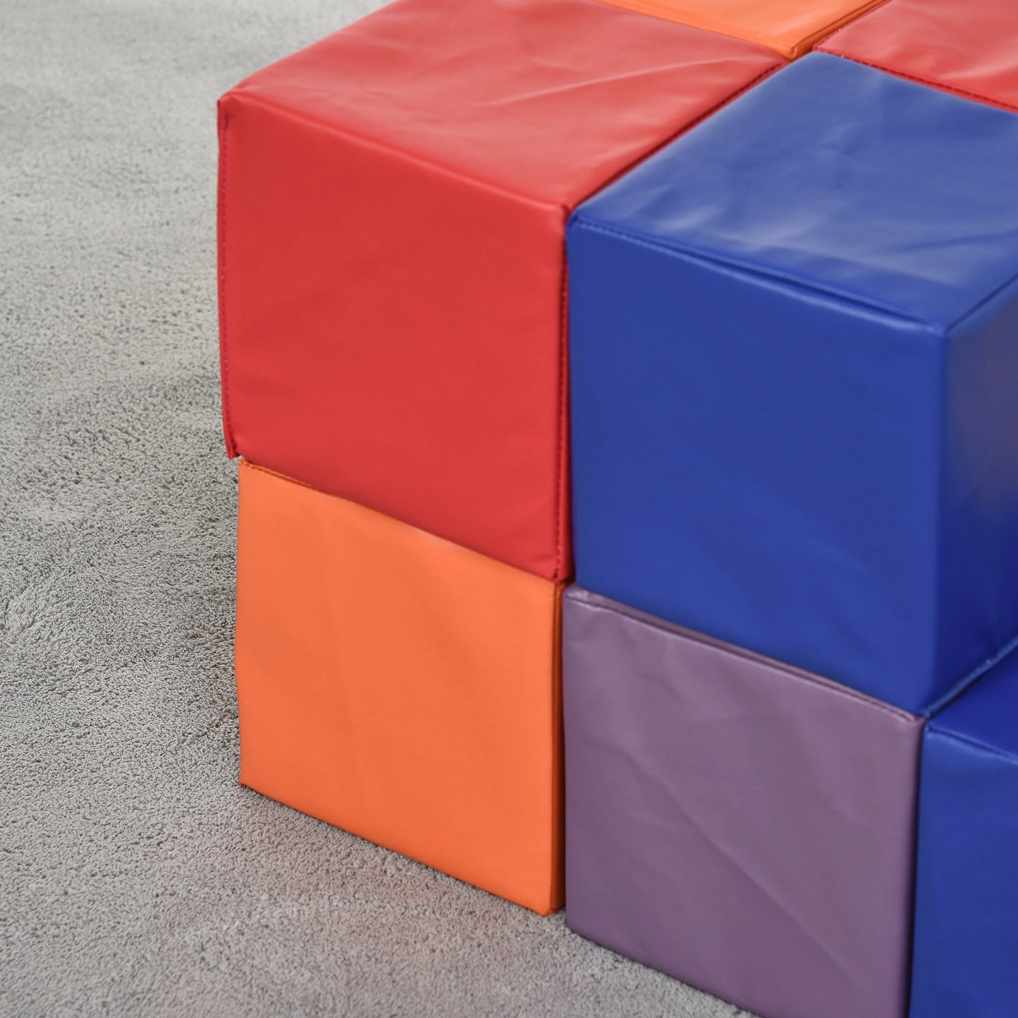 Kids 12-Piece PU Soft Stacking Blocks Multi-Colour - Image 4