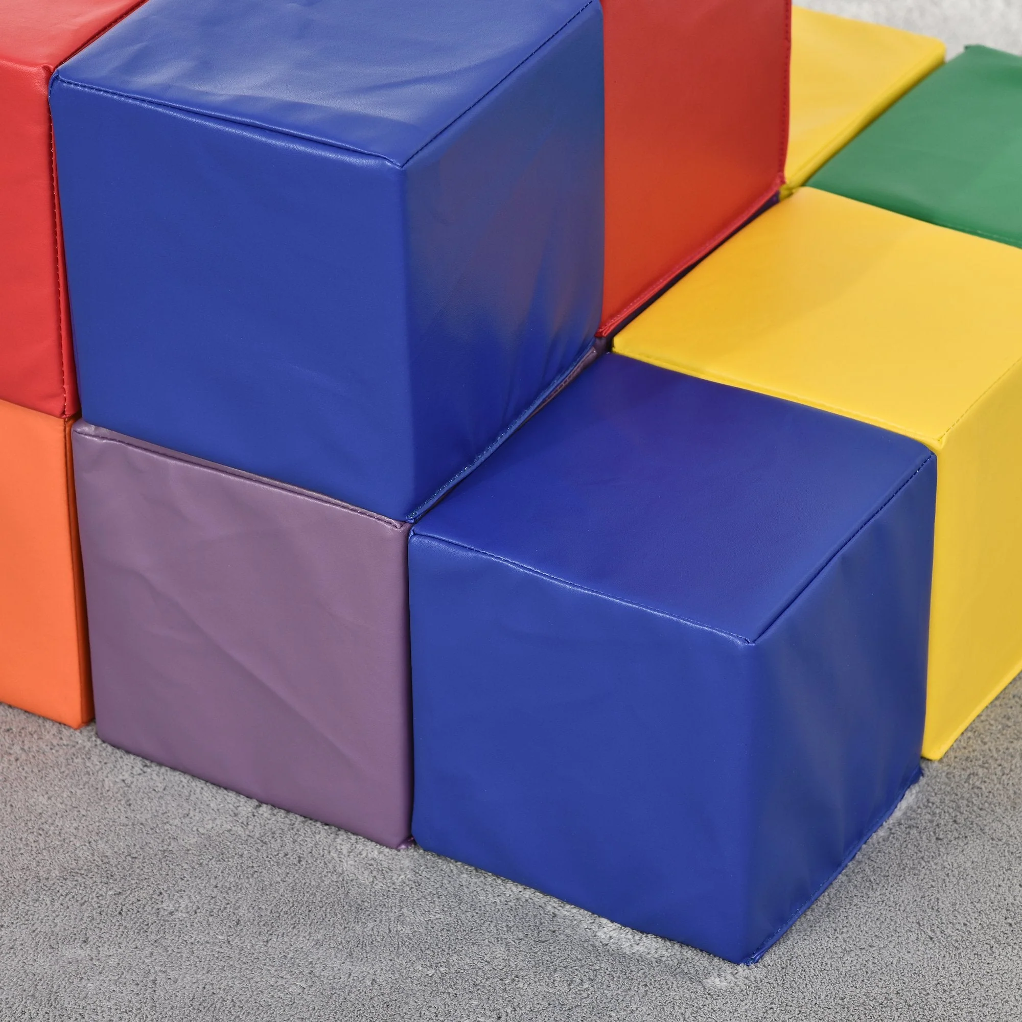 Kids 12-Piece PU Soft Stacking Blocks Multi-Colour - Image 6