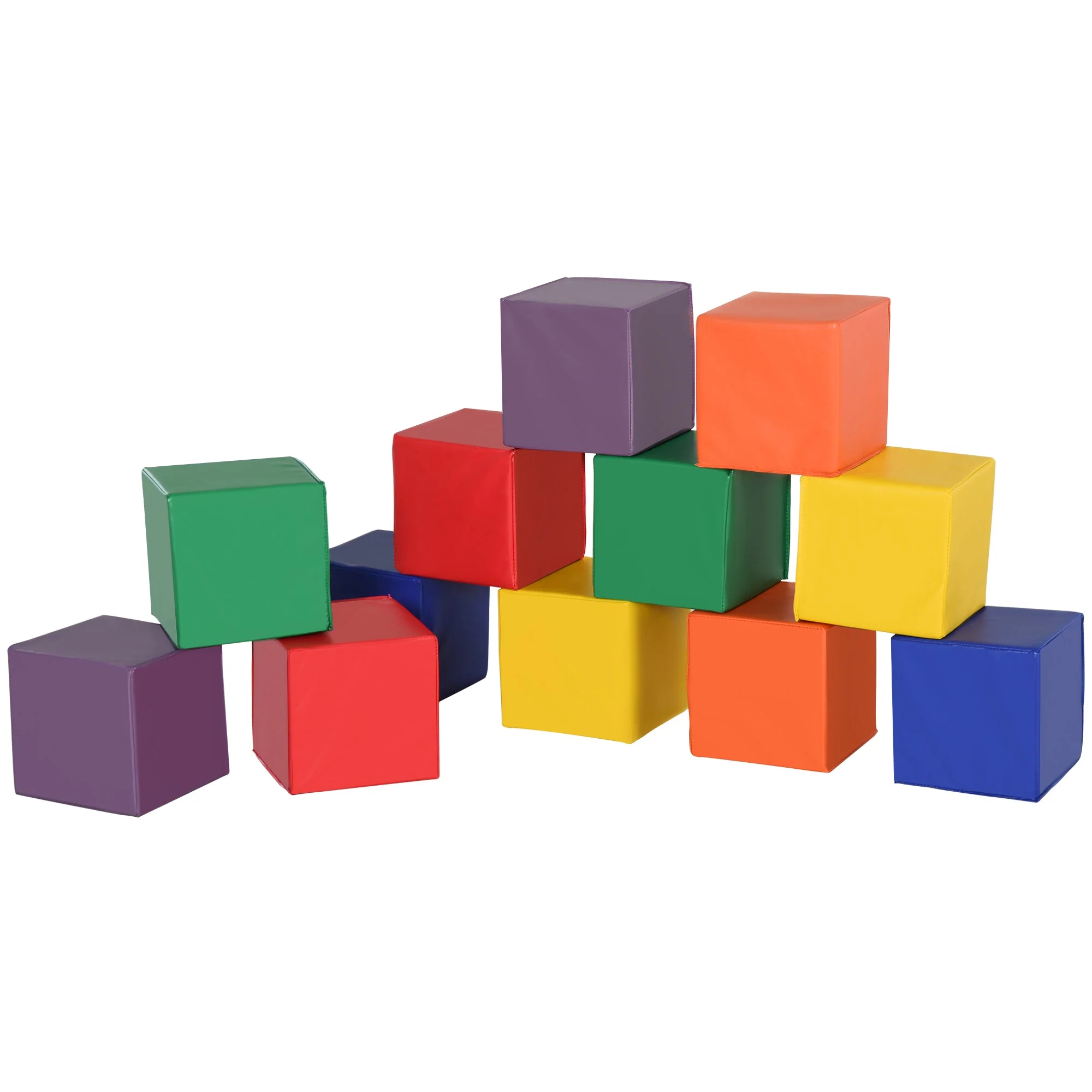 Kids 12-Piece PU Soft Stacking Blocks Multi-Colour - Image 8