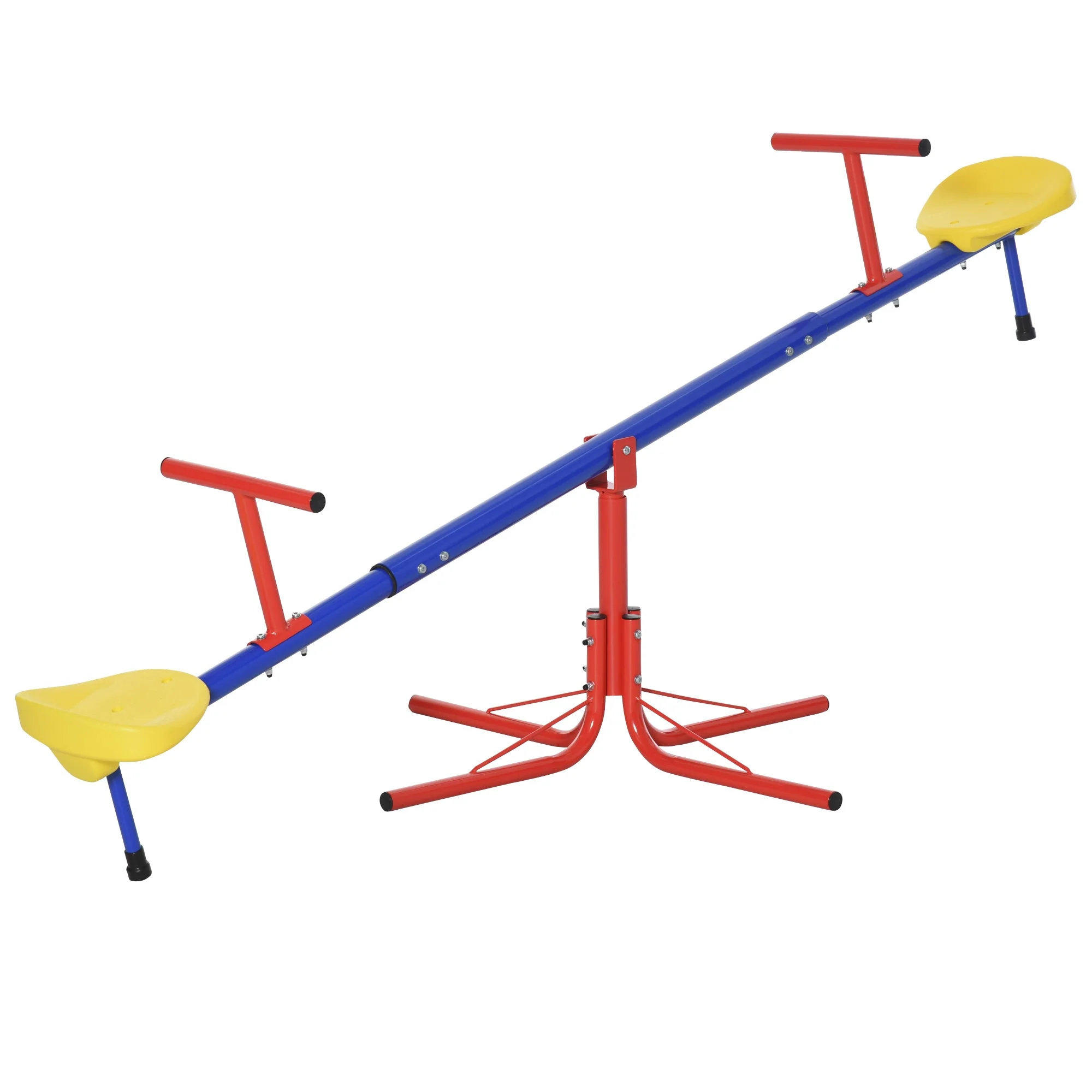 Kids 360 Degree Rotating Metal Seesaw Swivel Teeter Totter Children's Playground Equipment for Garden Outdoor Indoor Swing - Image 2