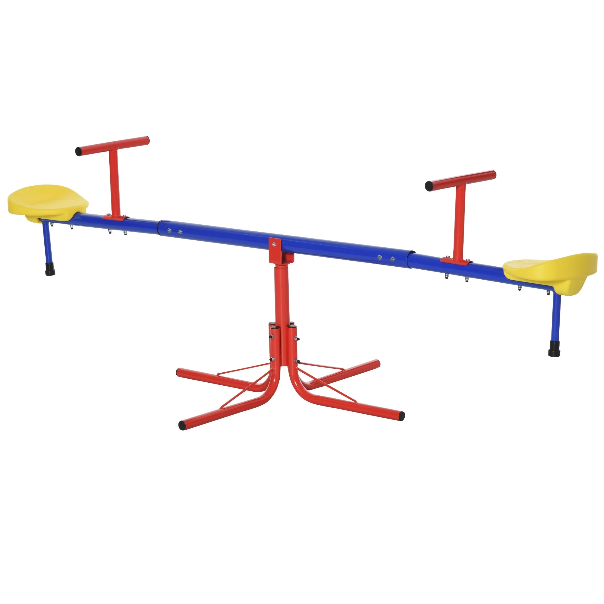 Kids 360 Degree Rotating Metal Seesaw Swivel Teeter Totter Children's Playground Equipment for Garden Outdoor Indoor Swing - Image 9