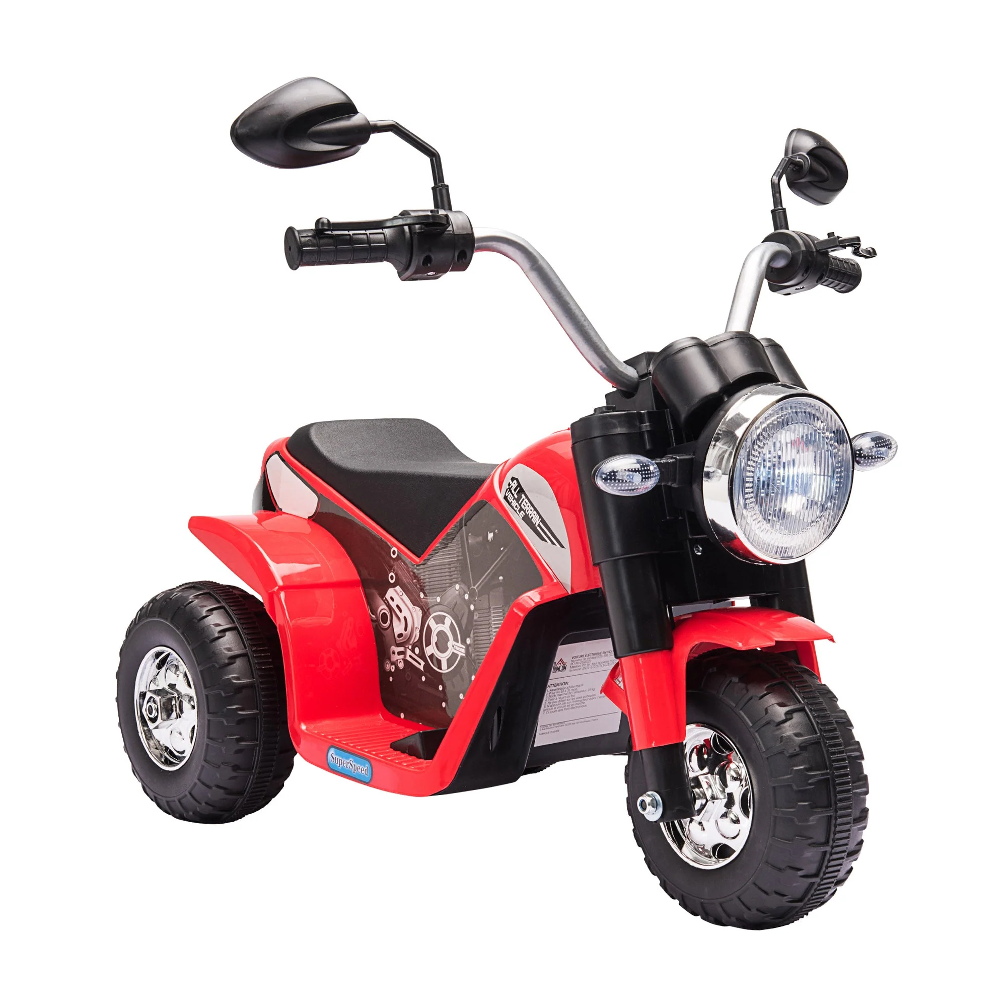 Kids 6V Electric Motorcycle Ride-On Toy Battery 18 - 36 Months Red - Image 2