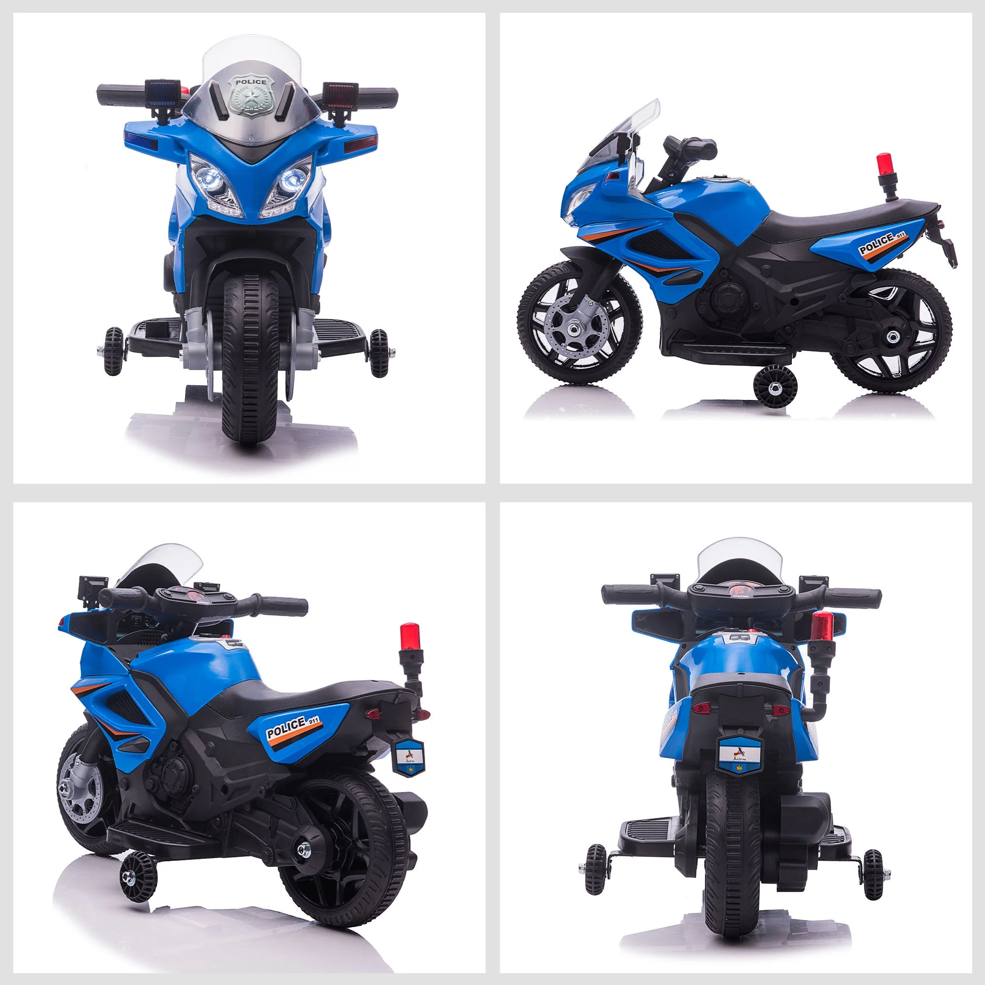 Kids 6V Electric Pedal Motorcycle Ride-On Toy Battery 18-48 months Blue - Image 8