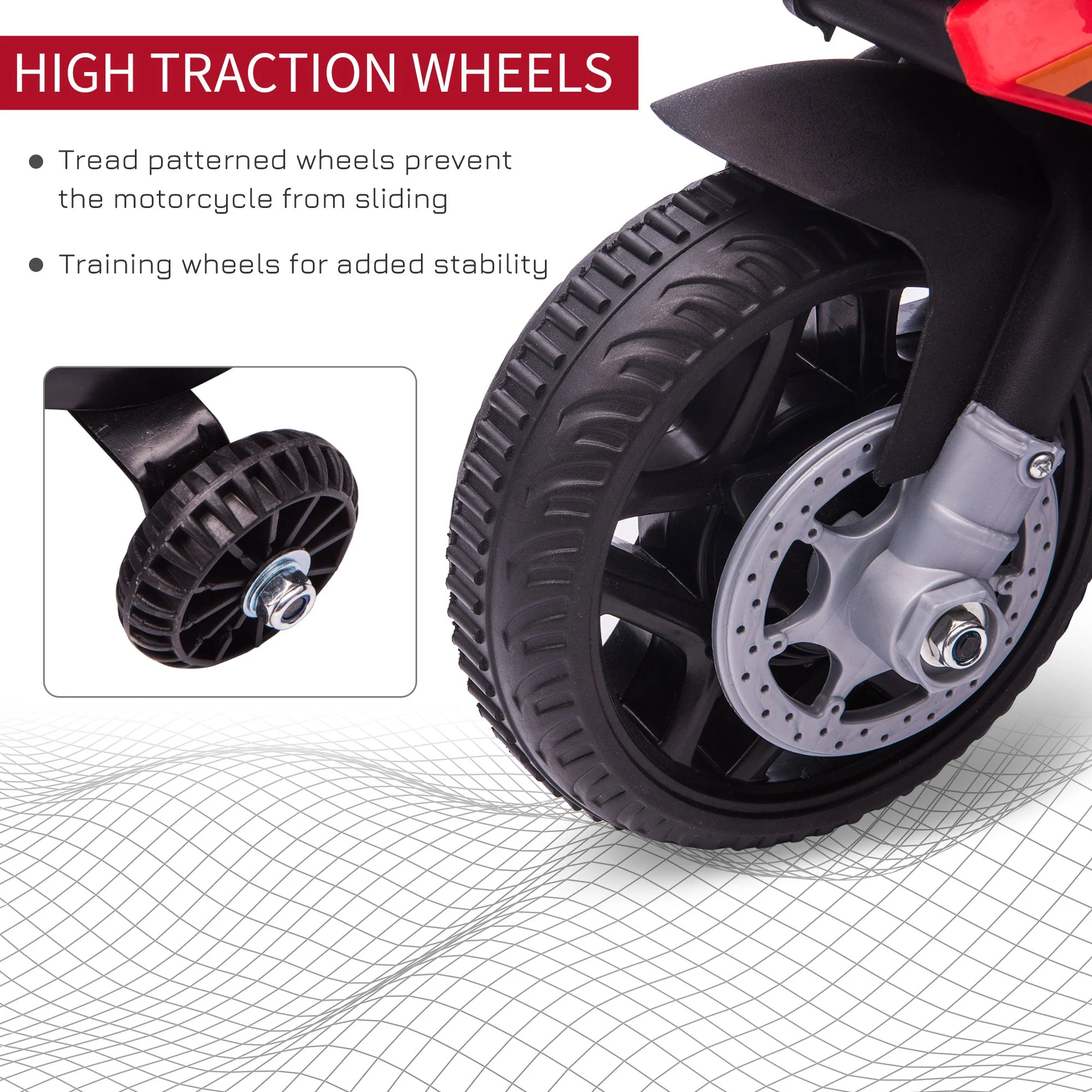 Kids 6V Electric Pedal Motorcycle Ride-On Toy Battery 18-48 months Red - Image 6