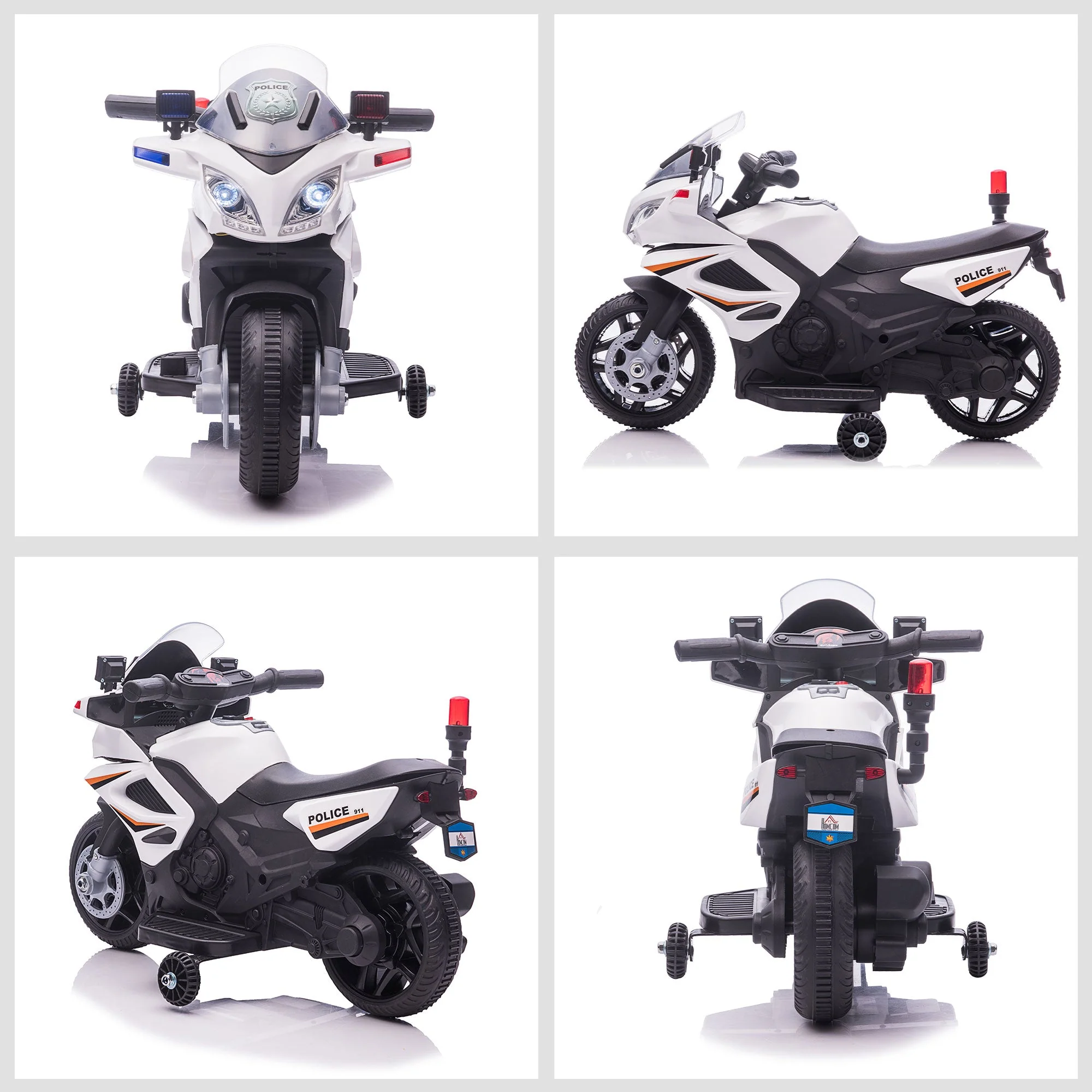 Kids 6V Electric Pedal Motorcycle Ride-On Toy Battery 18-48 months White - Image 8