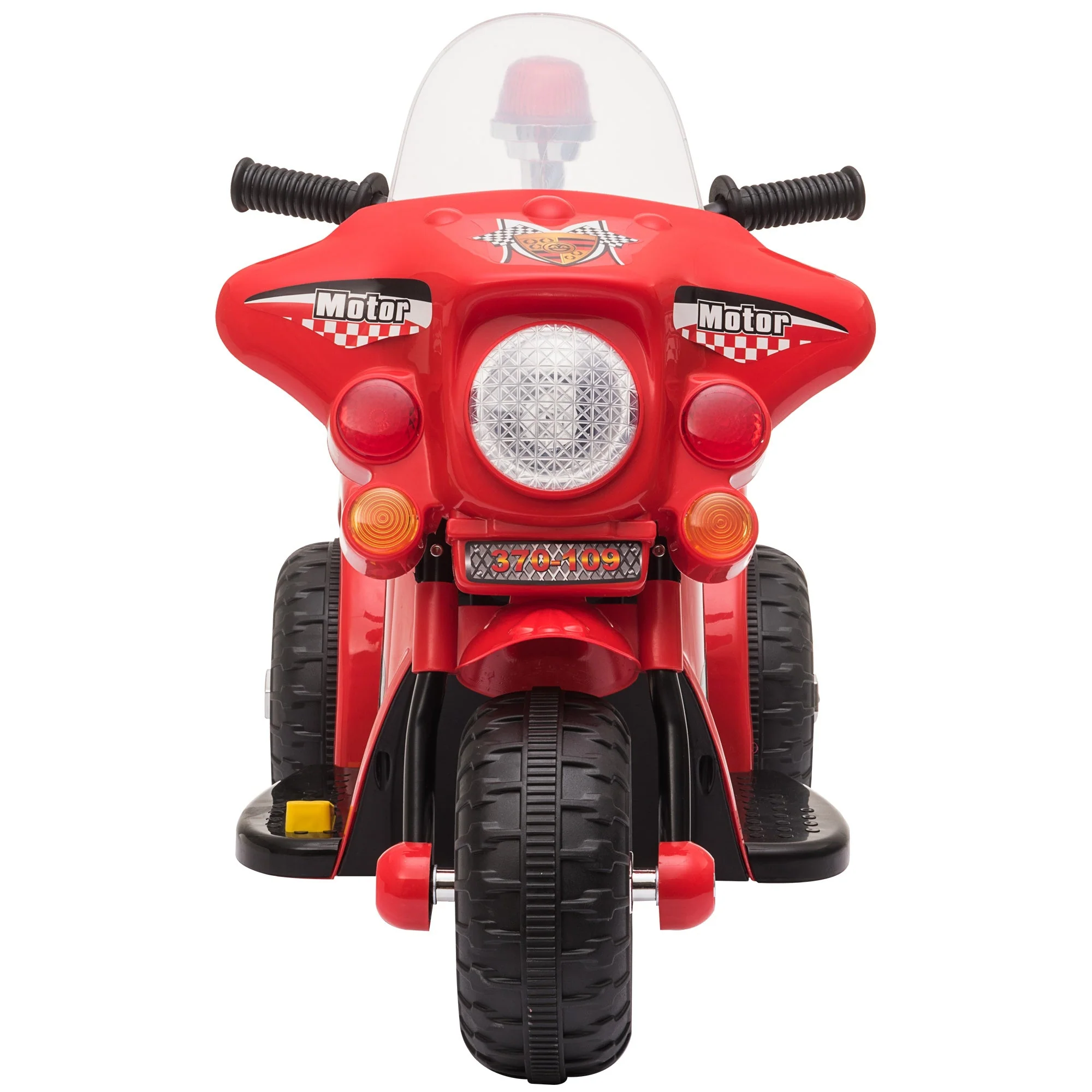 Kids 6V Electric Ride On Motorcycle 3 Wheel Vehicle Lights Music Horn Storage Box Red - Image 6