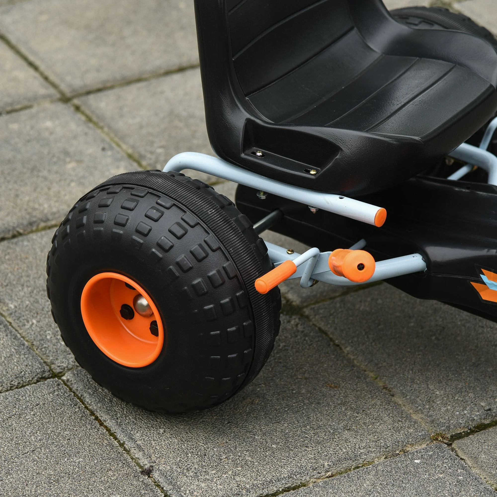 Kids Adjustable Seat PP Pedal Go-Kart Blue/Orange - Image 8