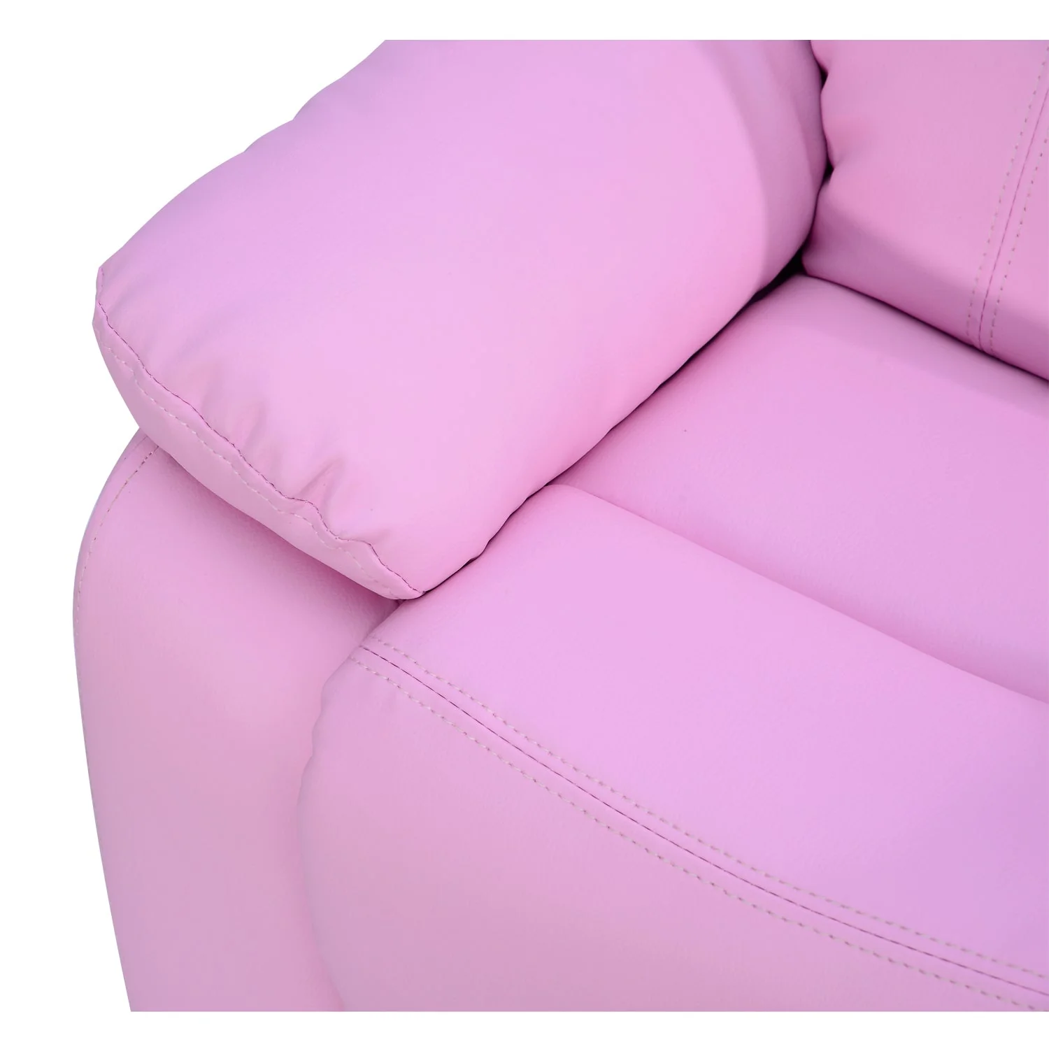 Kids Children Recliner Lounger Armchair Games Chair Sofa Seat PU Leather Look w/ Storage Space on Arms Pink - Image 9