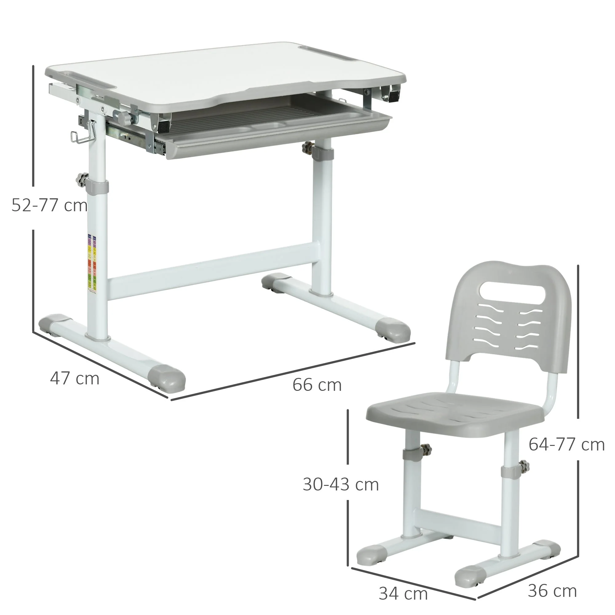 Kids Desk and Chair Set - Image 3