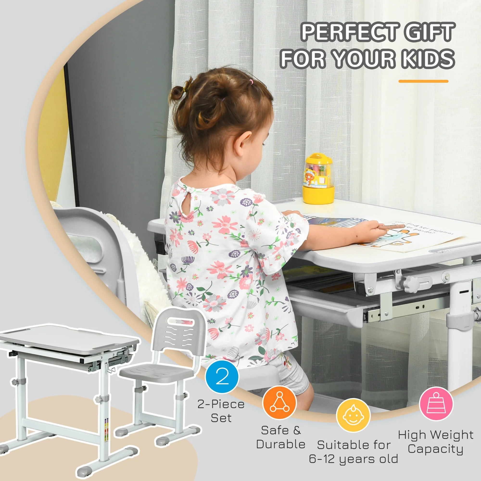 Kids Desk and Chair Set - Image 4