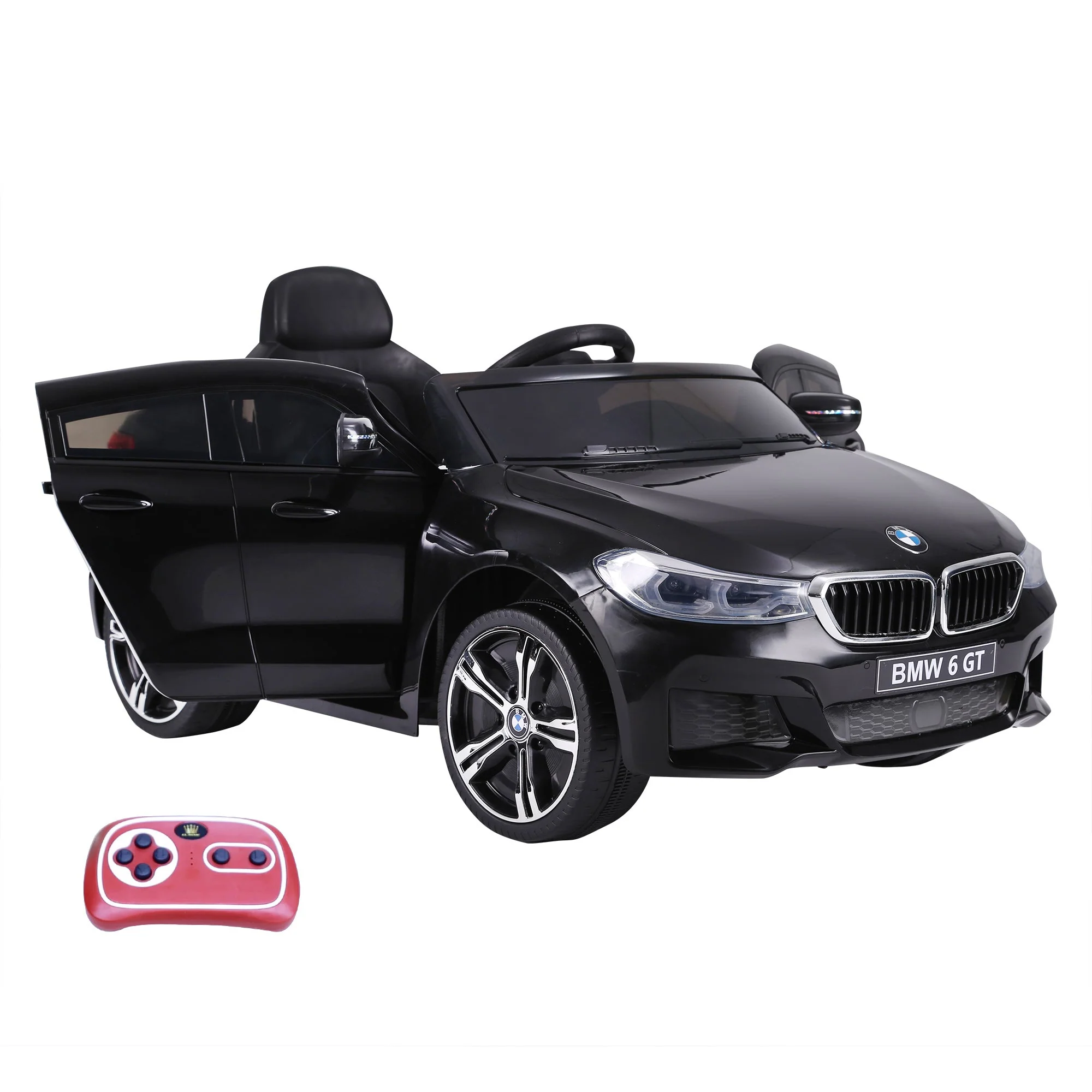 Kids Electric Ride On Car 6V Licensed BMW 6GT W/ Remote-Black - Image 9