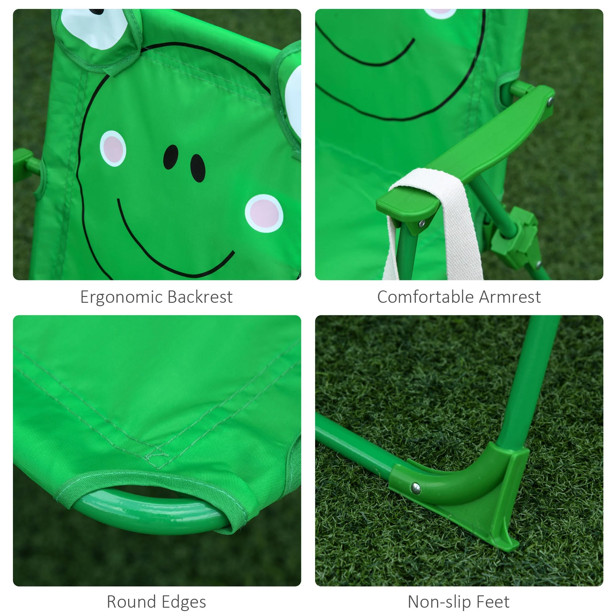 Kids Picnic Table and Chair Set Frog w/ Removable Adjustable Umbrella - Image 6