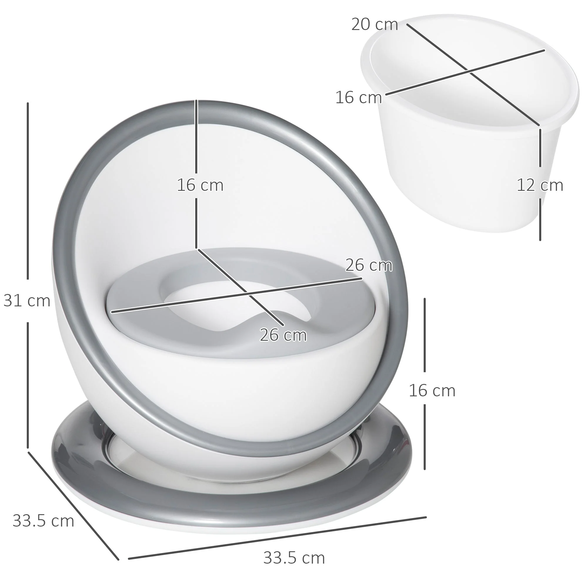 Kids Potty Training Toilet with Brush - Image 3