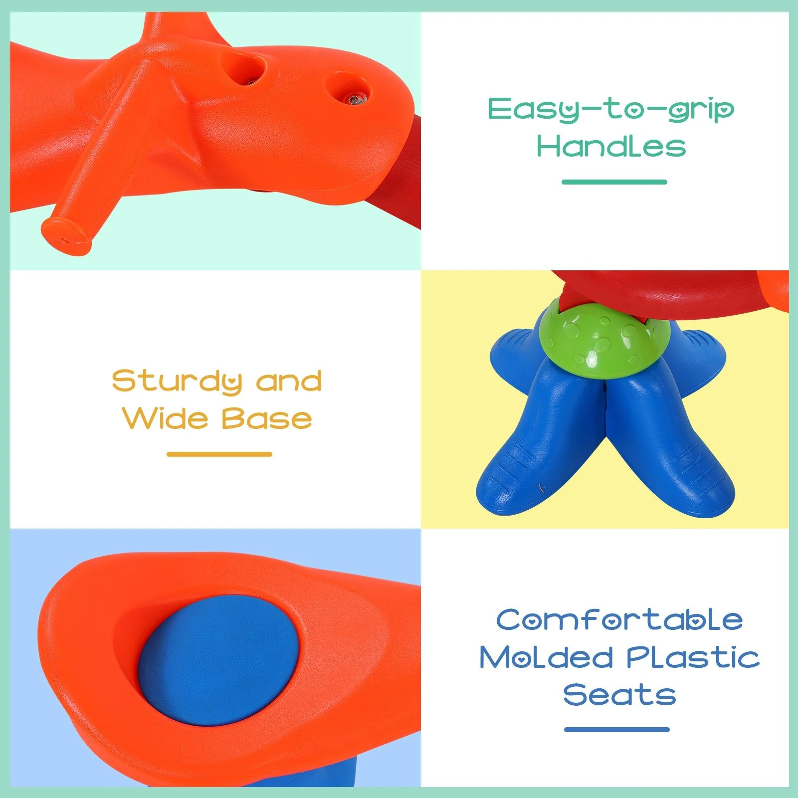 Kids PP 360 Rotation Spinning Seesaw Orange/Blue - Image 5