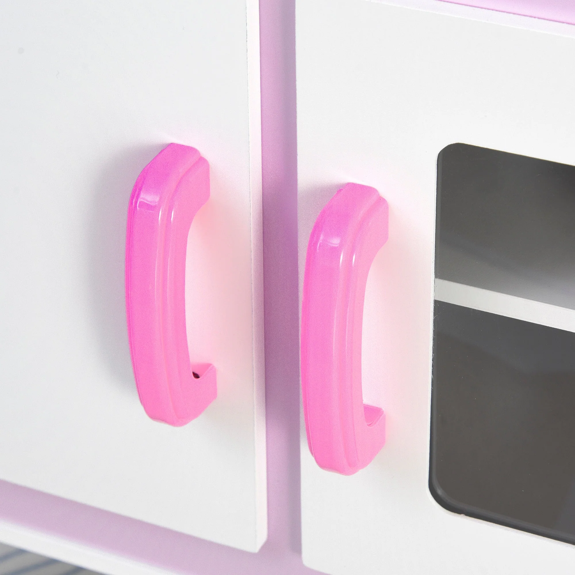 Kids Pretend Kitchen Playset w/ Cooking Toy Accessories - Pink - Image 8