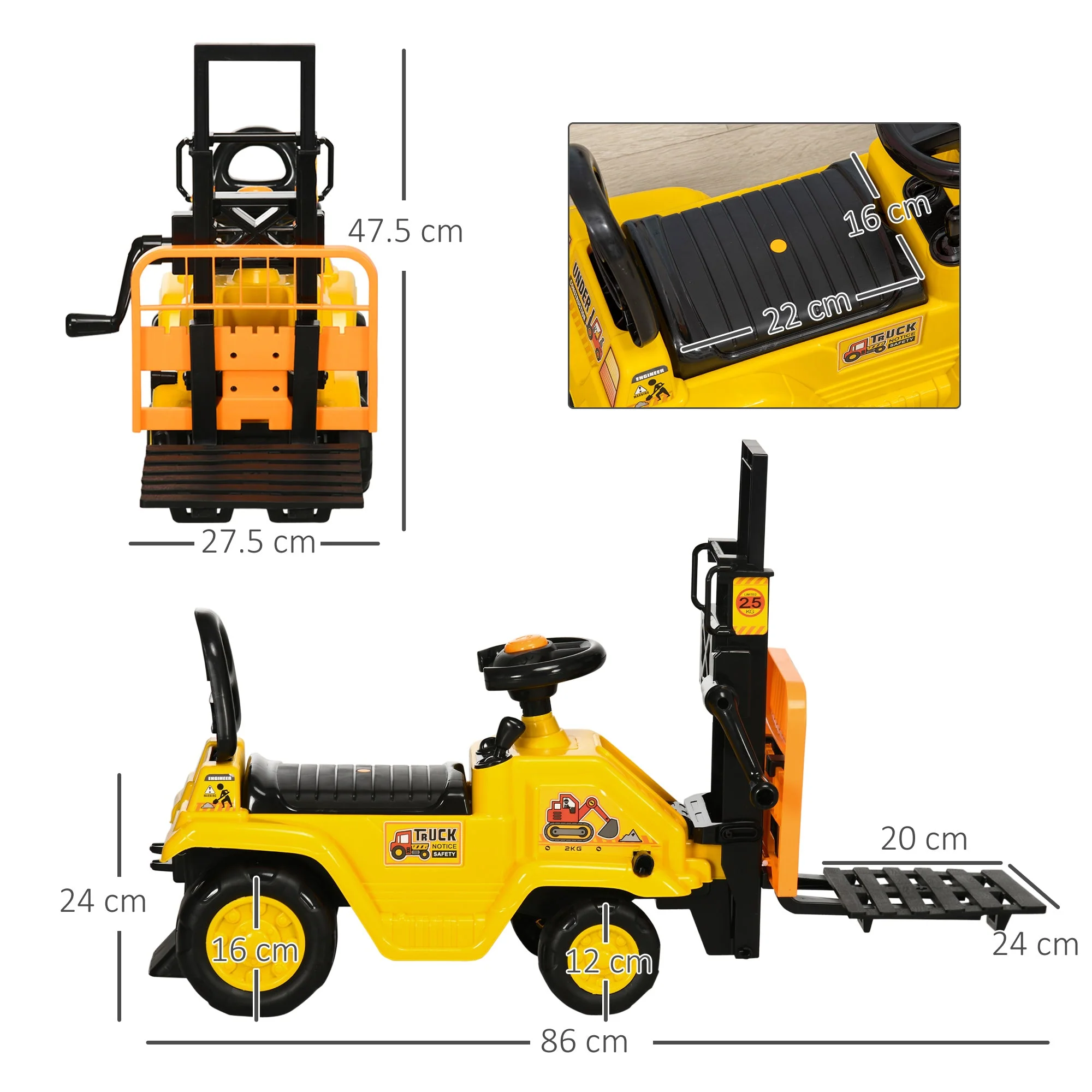Kids Ride-On Construction Car - Image 3
