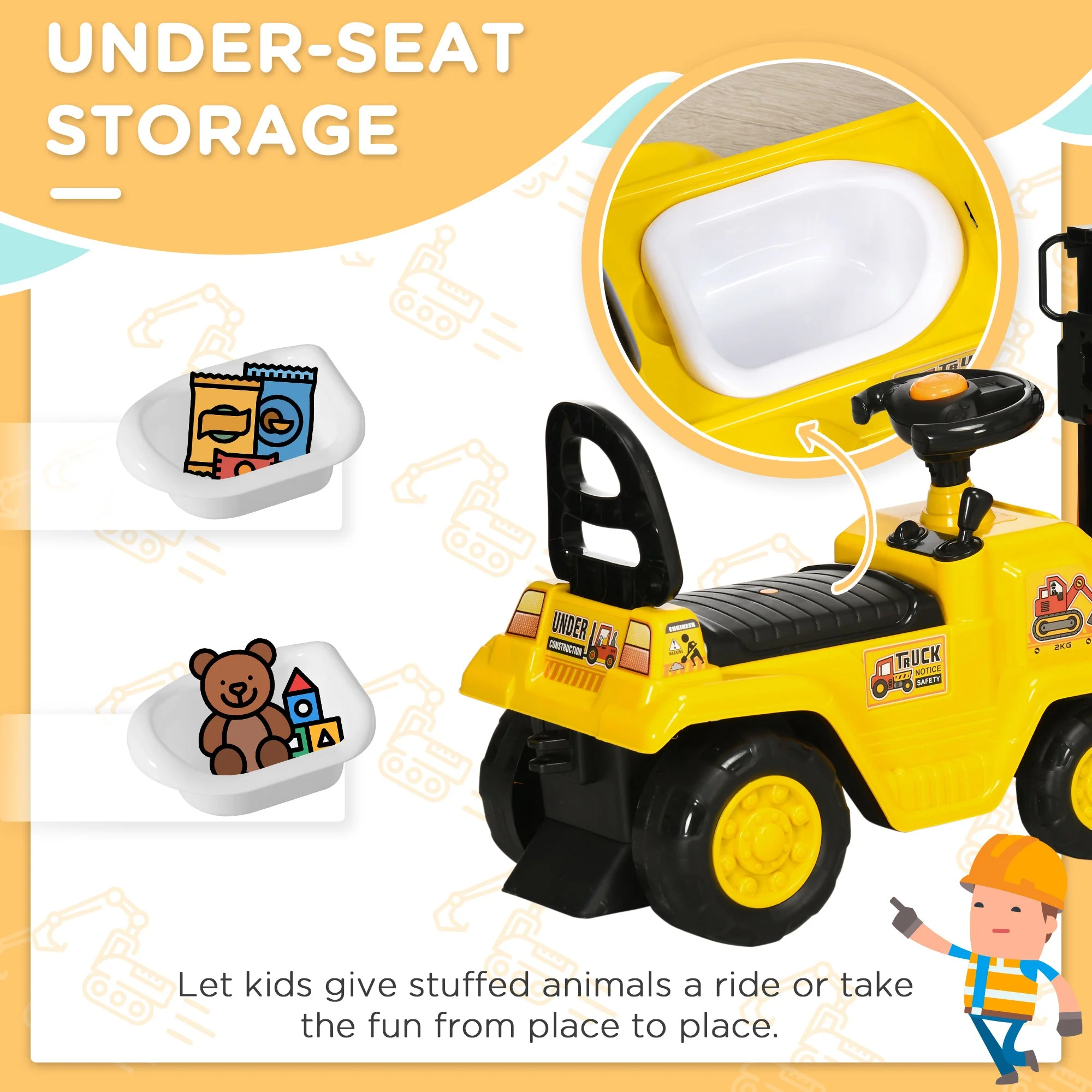 Kids Ride-On Construction Car - Image 5