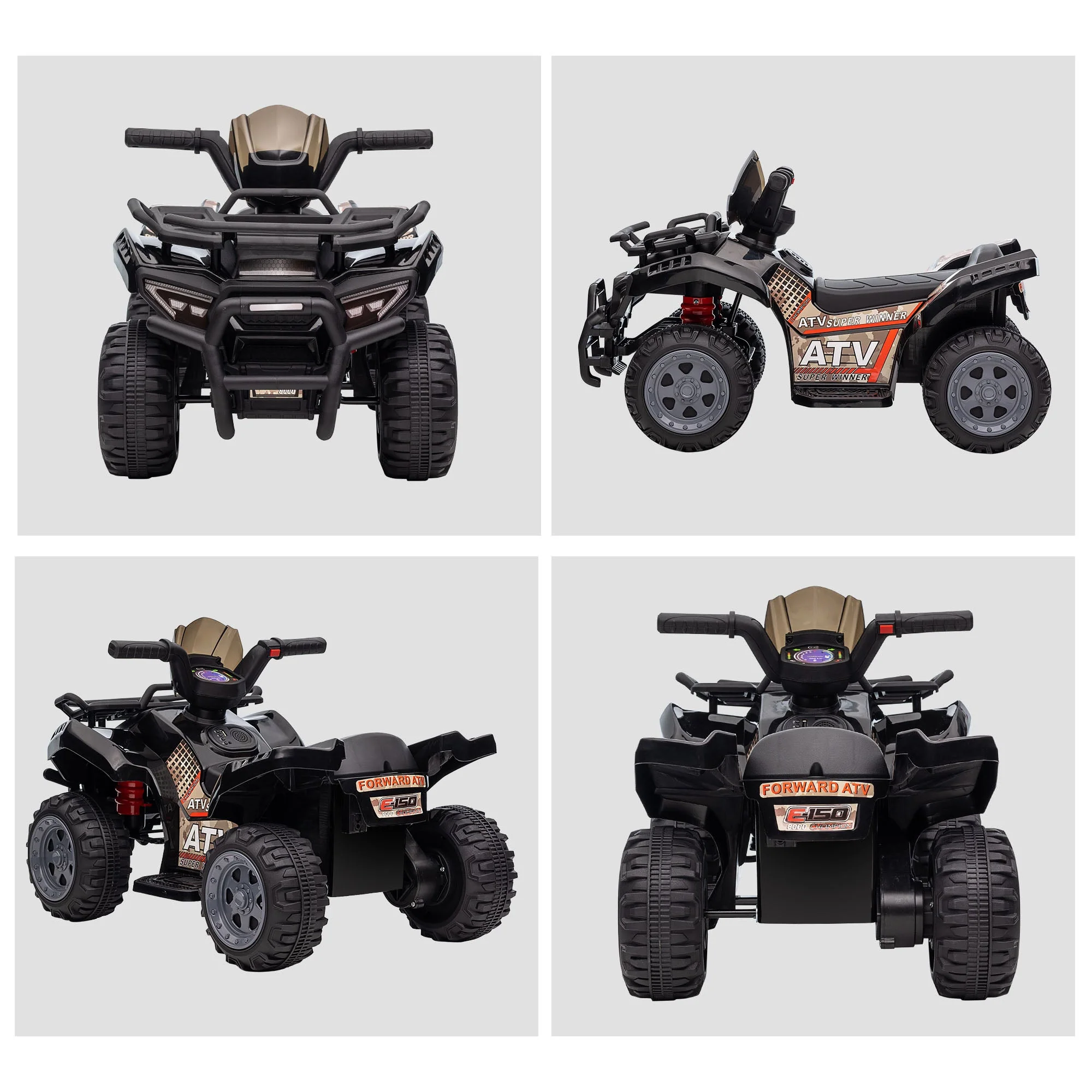 Kids Ride-on Four Wheeler ATV Car with Real Working Headlights for 18-36M - Image 8