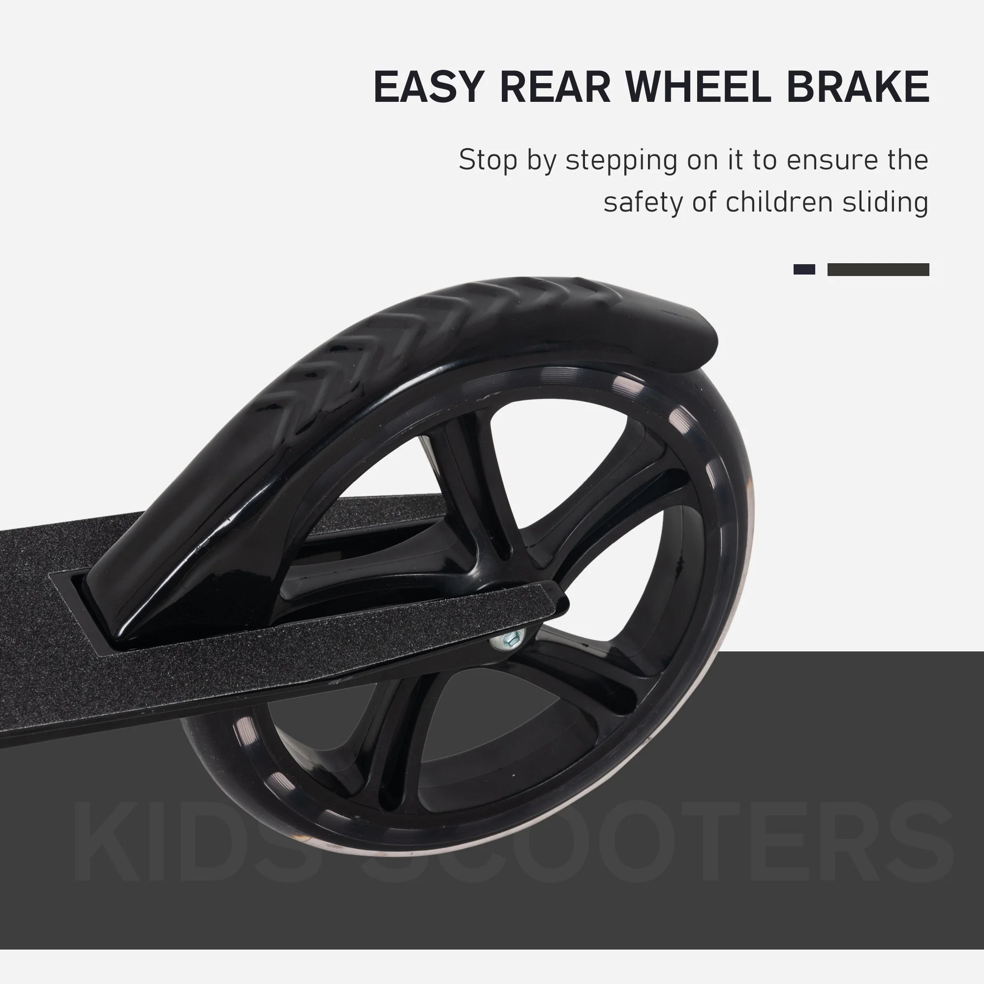 Kids Scooter Teenager Kick Scooter Foldable 4 Levels Adjustable Height with Rear Fender Brake for 7-14 Years - Image 3
