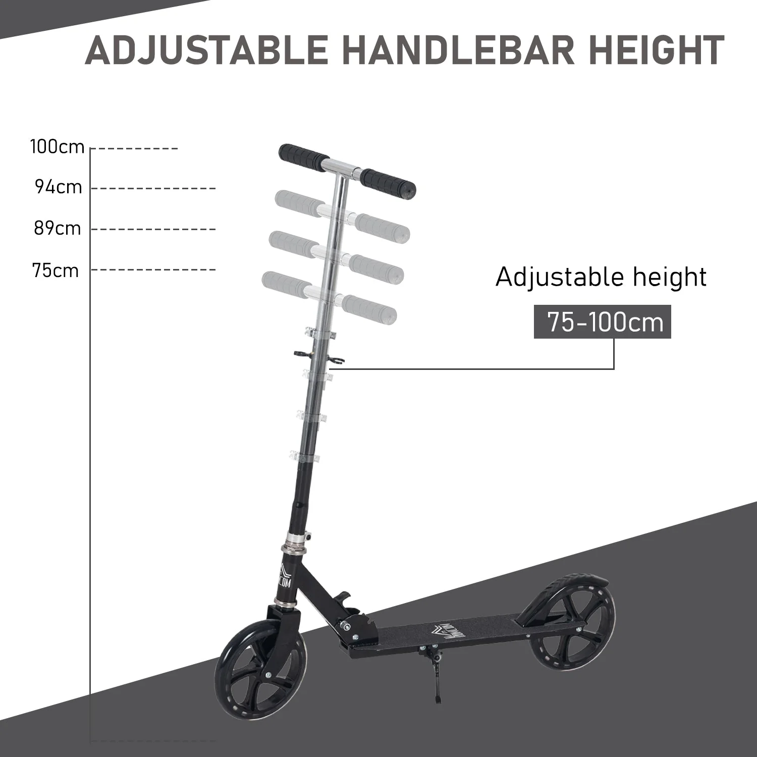Kids Scooter Teenager Kick Scooter Foldable 4 Levels Adjustable Height with Rear Fender Brake for 7-14 Years - Image 8