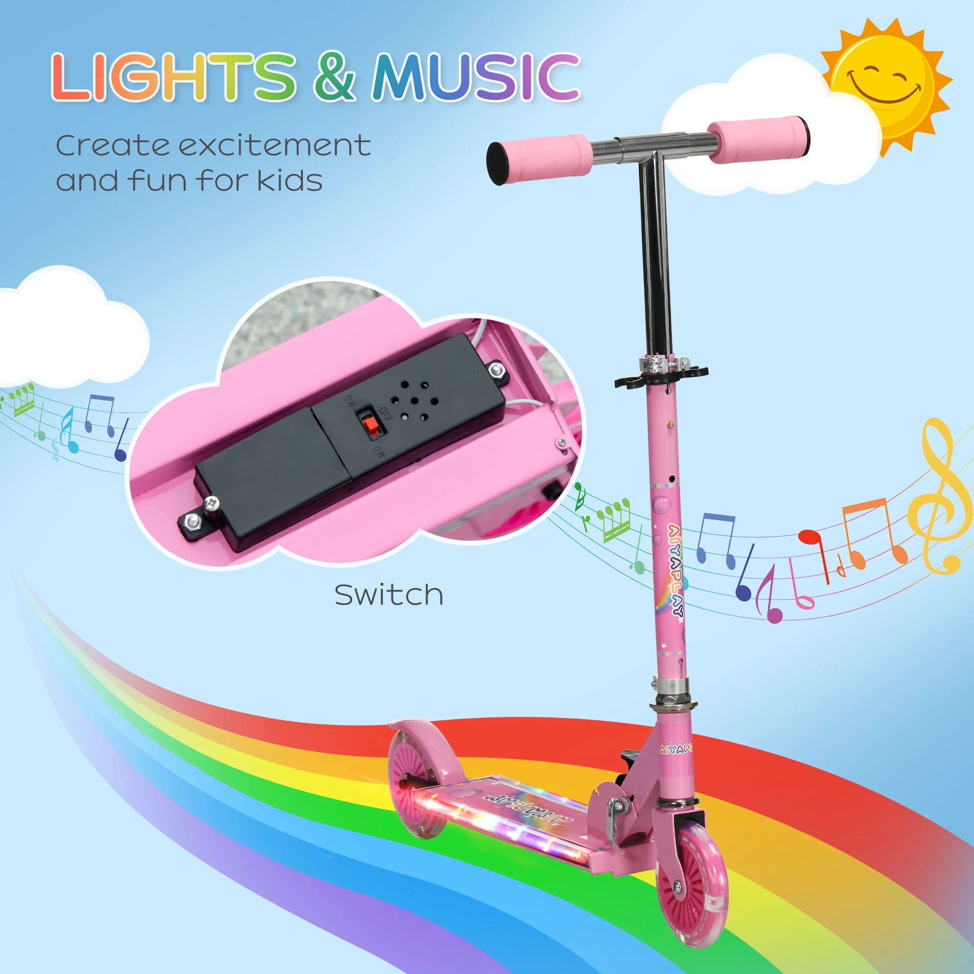 Kids Scooter with Lights - Image 3