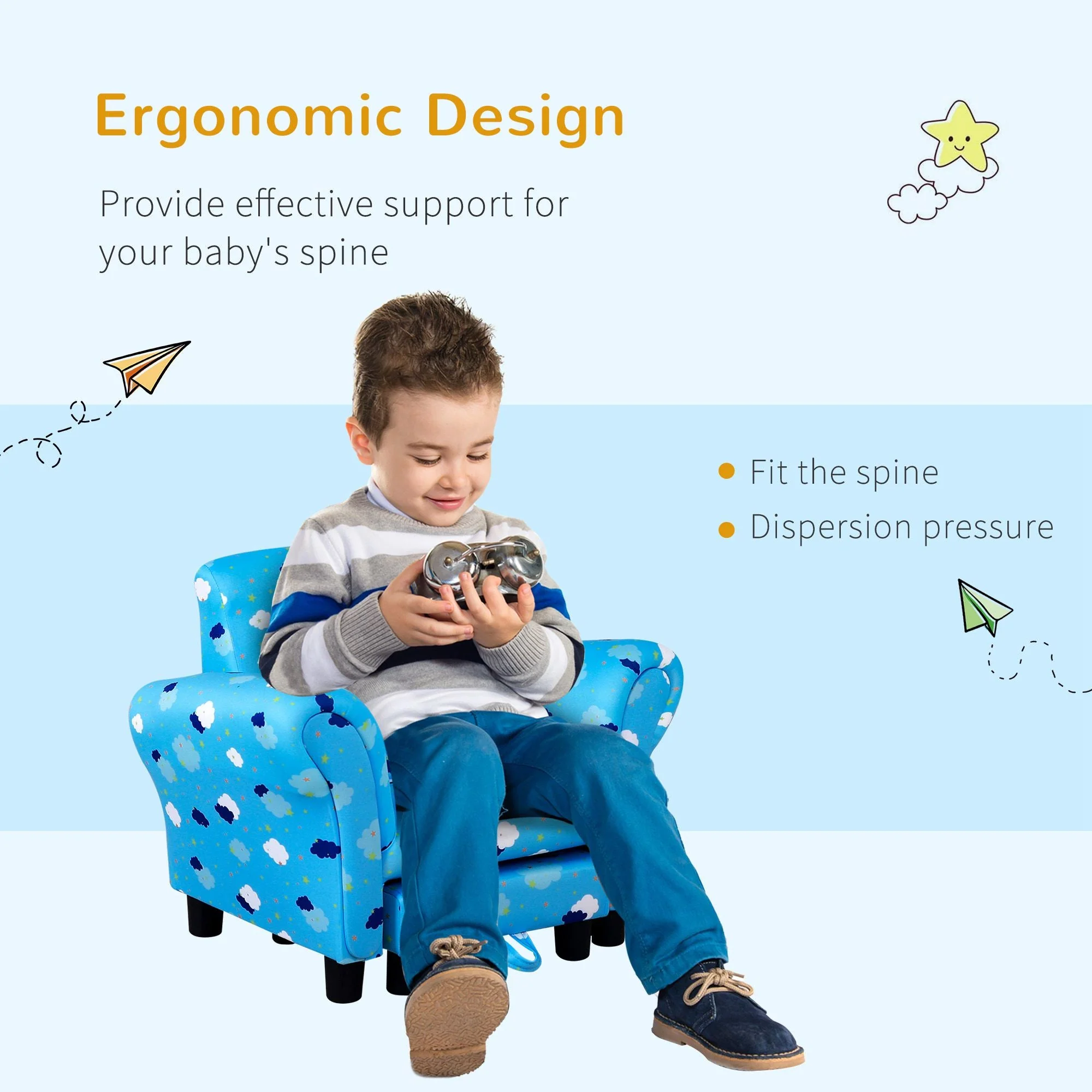 Kids Star and Cloud Armchair - Image 5