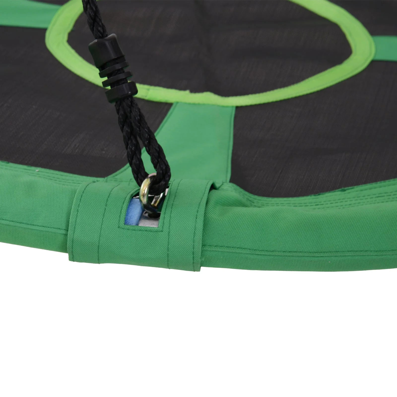 Kids Swing Outdoor Toys For Kids Diameter 100X4.5H cm-Black/Green - Image 9