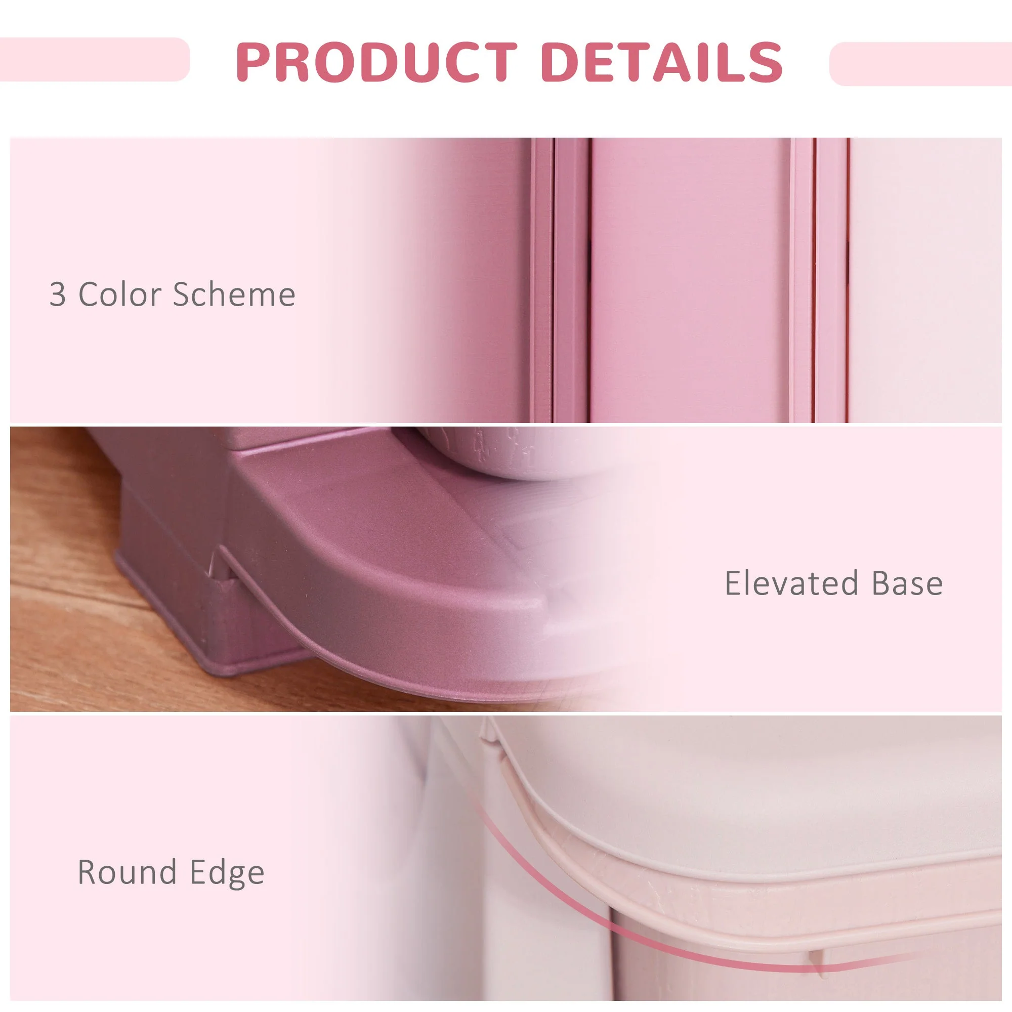 Kids Three-Tier Storage Unit – Pink - Image 5