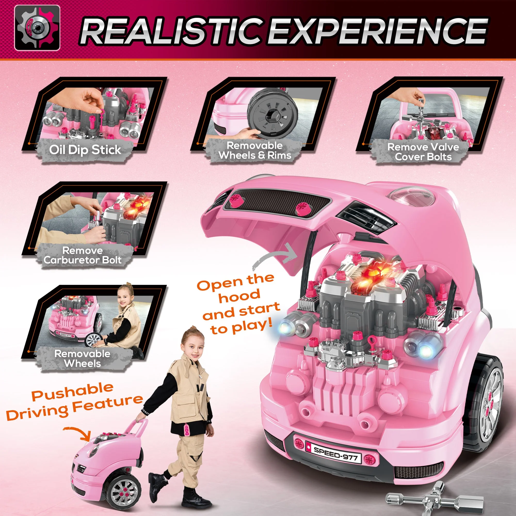 Kids Truck Engine Toy Set - Image 4