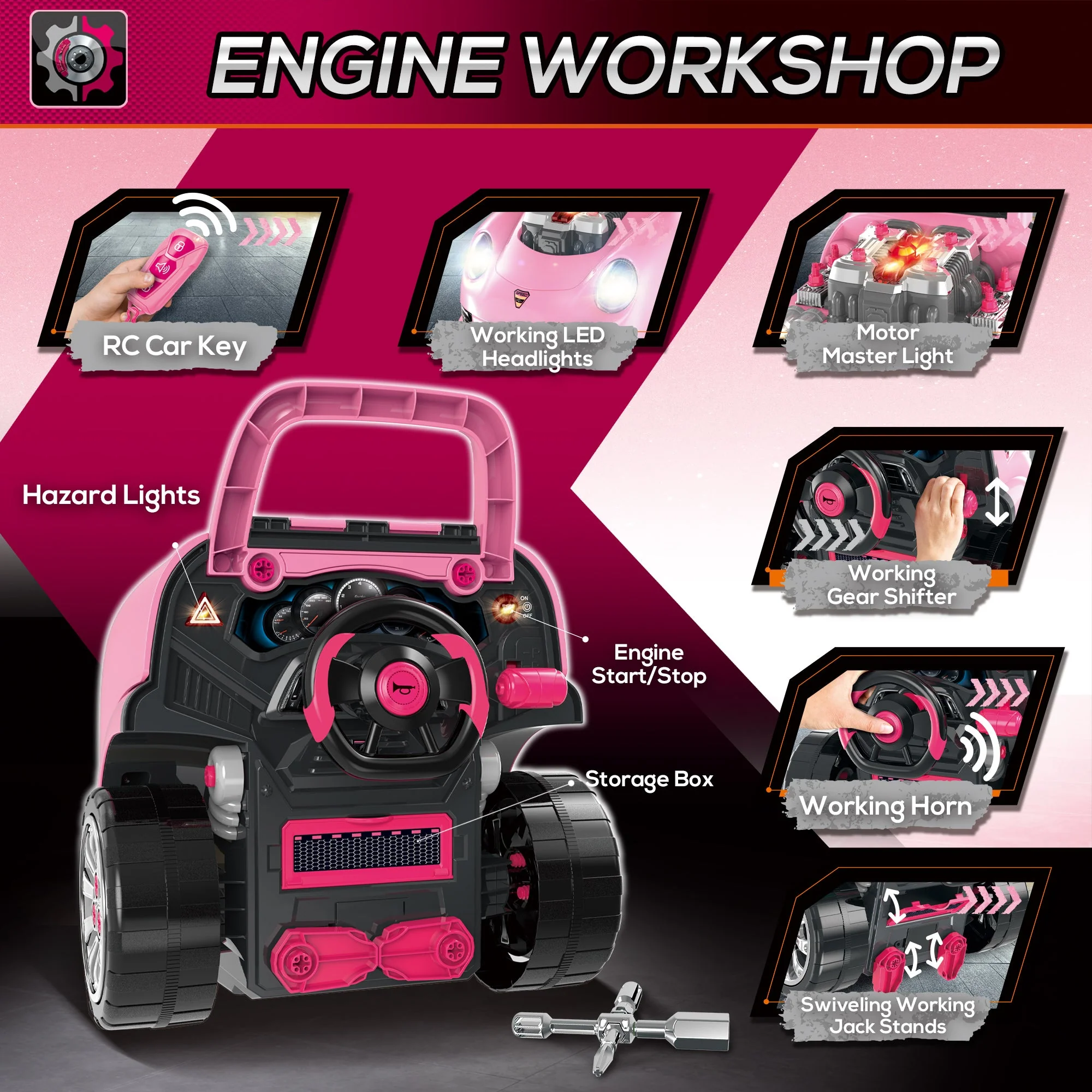 Kids Truck Engine Toy Set - Image 5