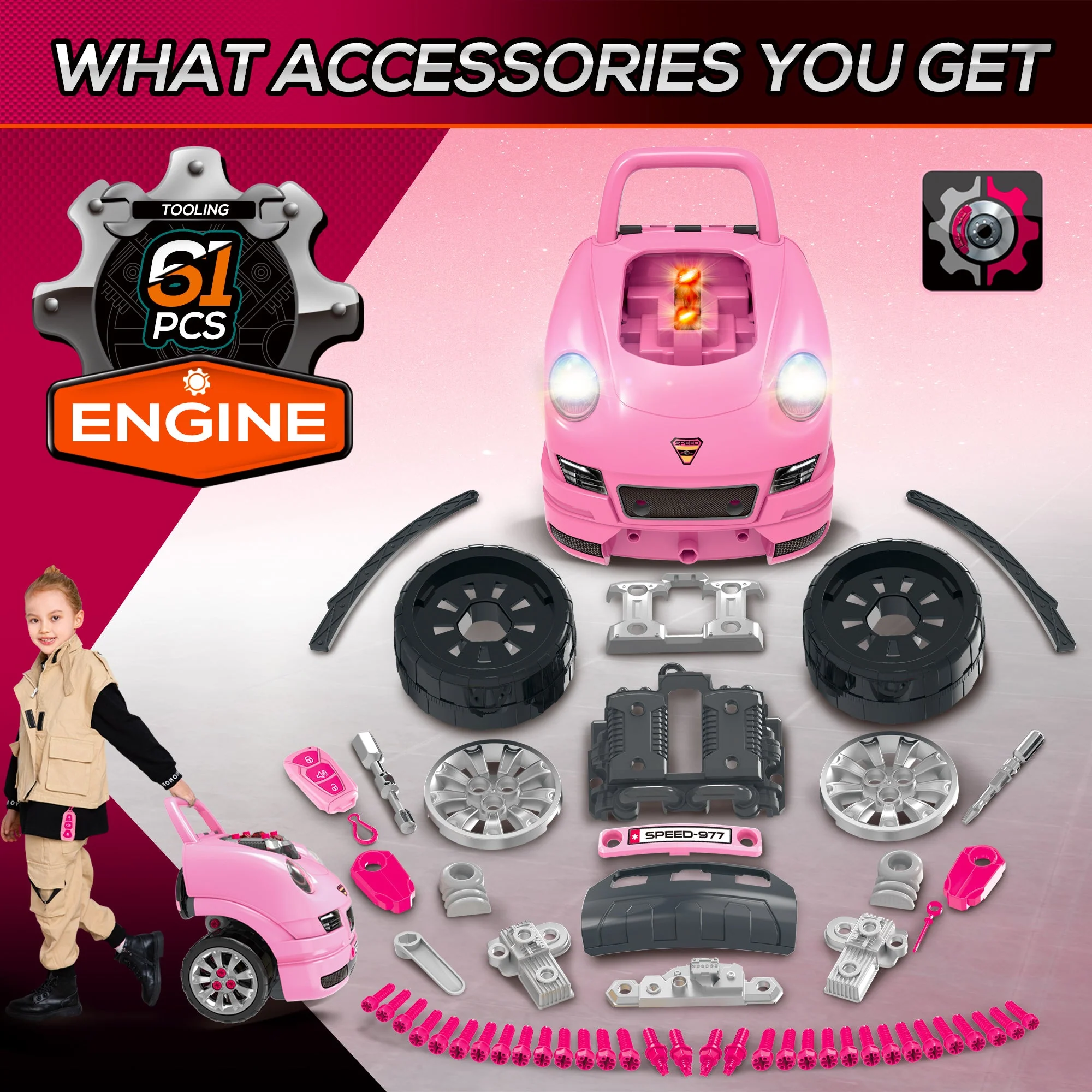 Kids Truck Engine Toy Set - Image 6