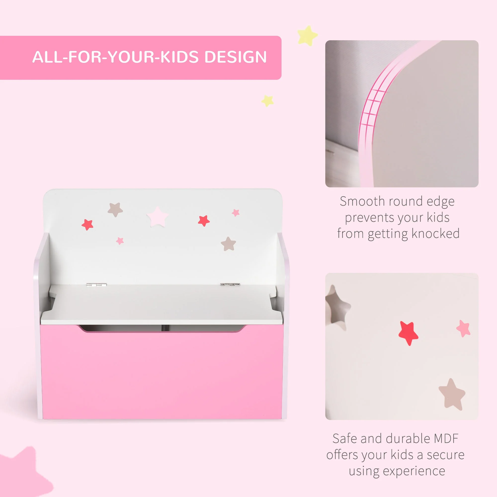 Kids Two-In-One Storage Box and Seat - Image 4