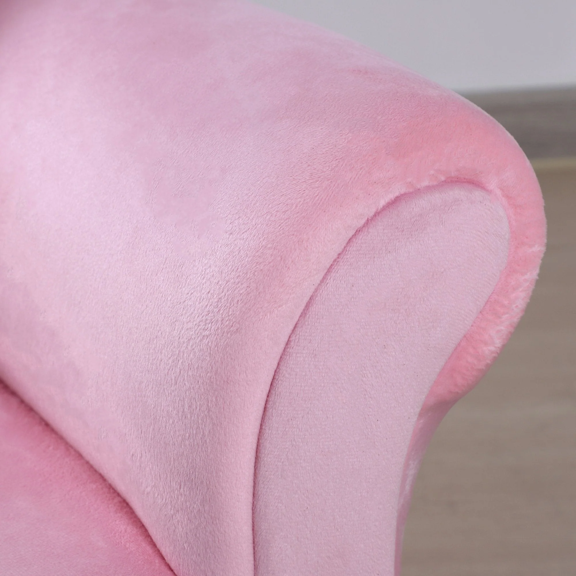 Kids Velvet-Like Chaise Lounge Pink - Image 8