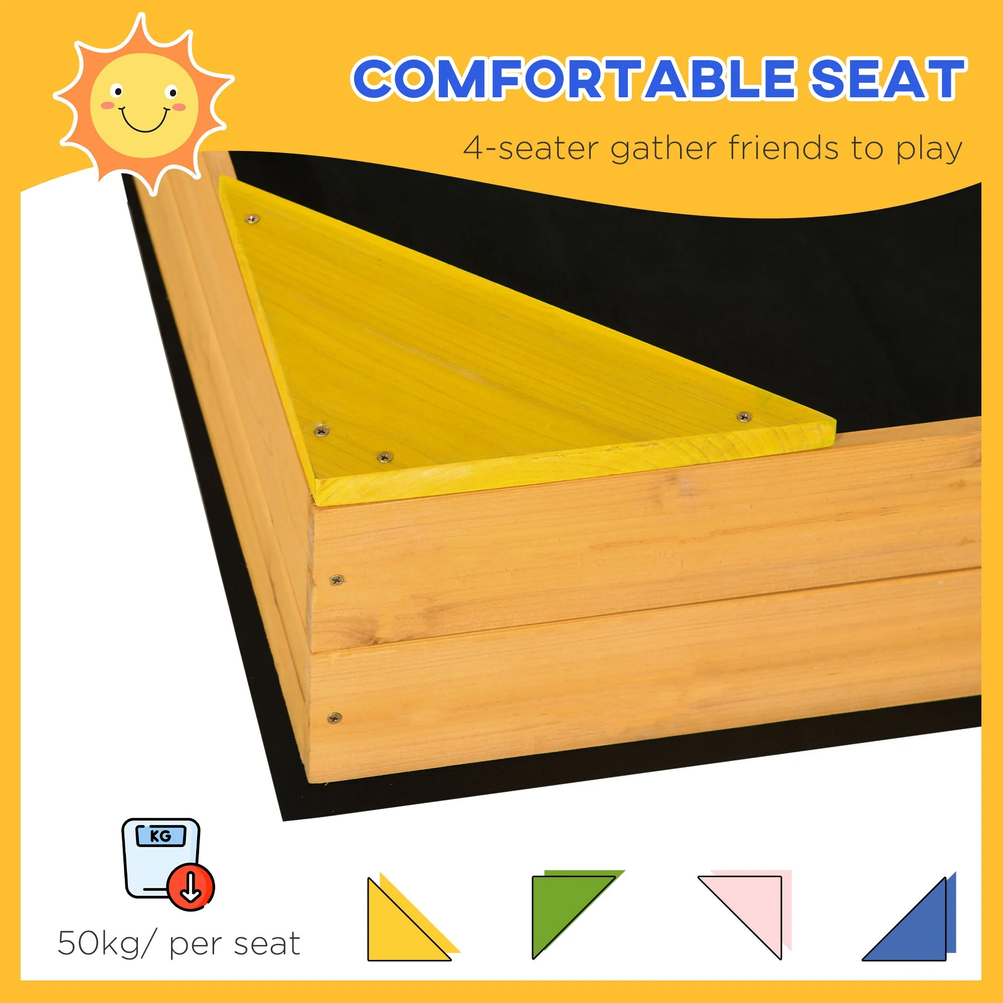 Kids Wooden Sand Pit - Image 5