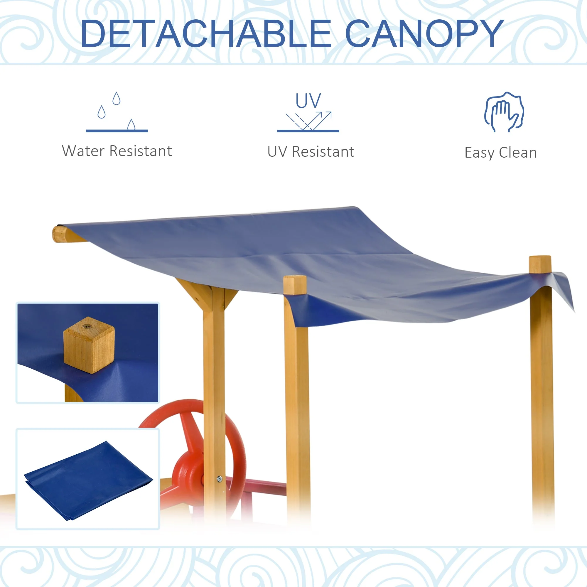 Kids Wooden Sandbox - Image 4