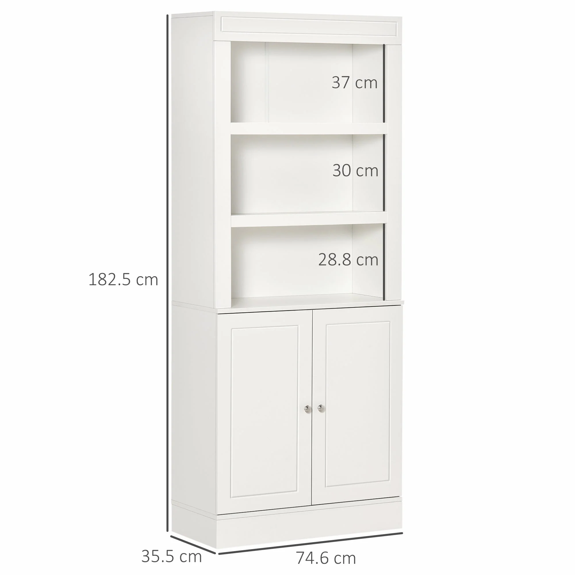 Kitchen Cupboard with 6-tier Shelving - Image 3