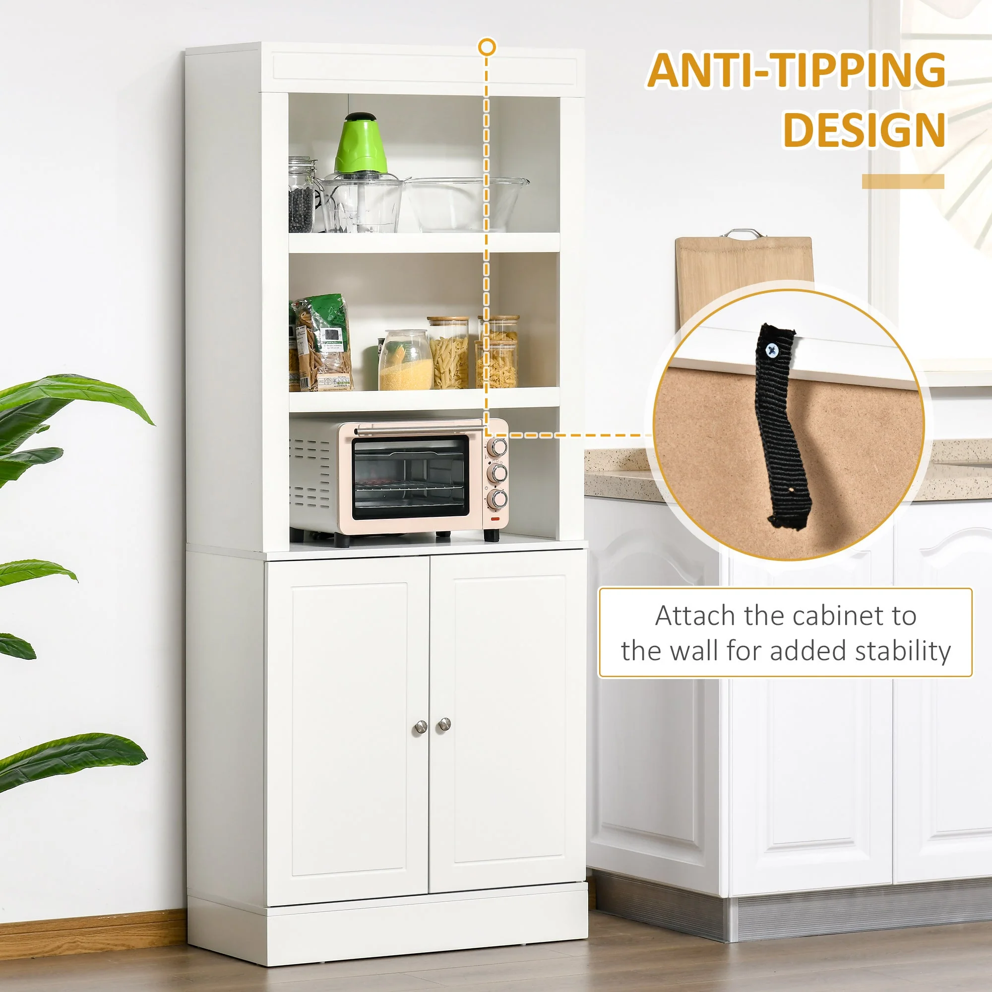 Kitchen Cupboard with 6-tier Shelving - Image 8