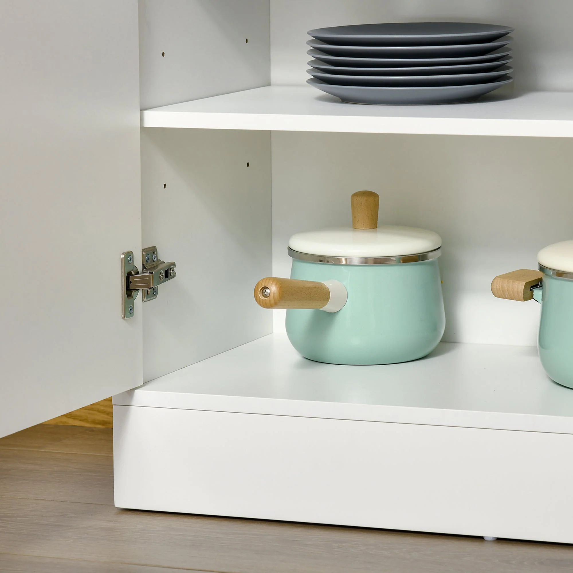 Kitchen Cupboard with 6-tier Shelving - Image 9