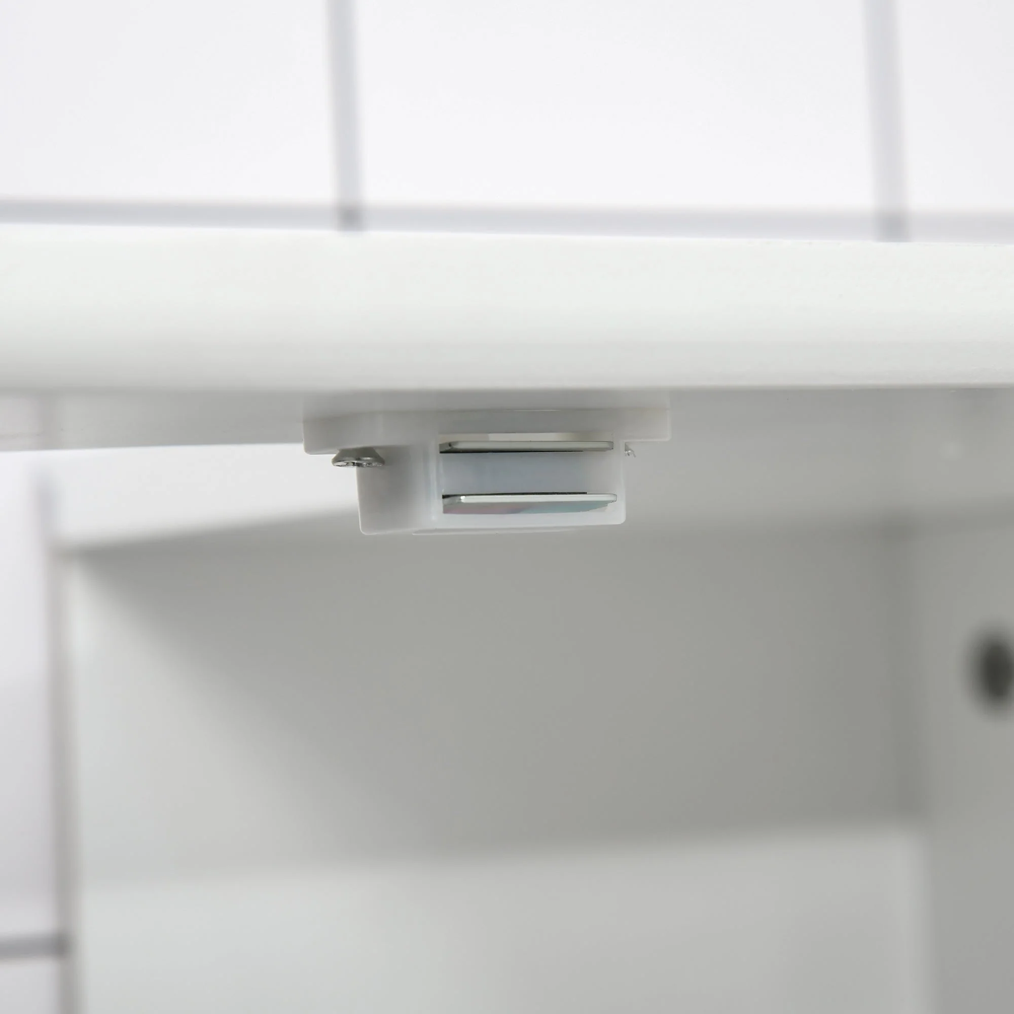 kleankin 60x60cm Under-Sink Storage Cabinet w/ Adjustable Shelf Handles Drain Hole Bathroom Cabinet Space Saver Organizer White - Image 9