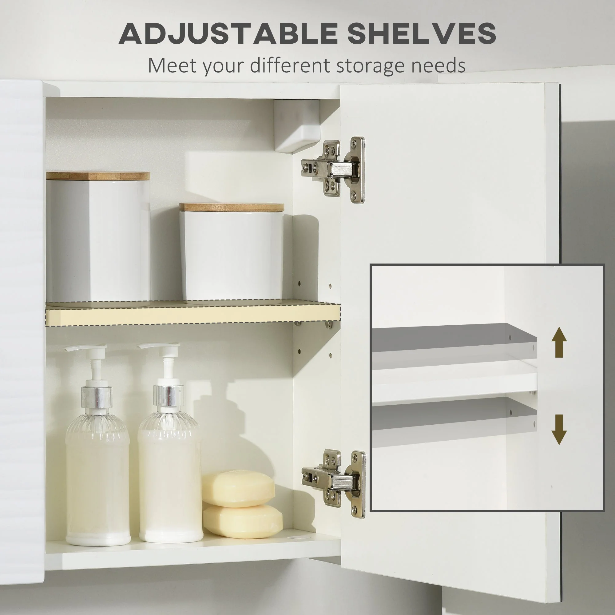 kleankin Bathroom Cabinet with Mirror - Image 5
