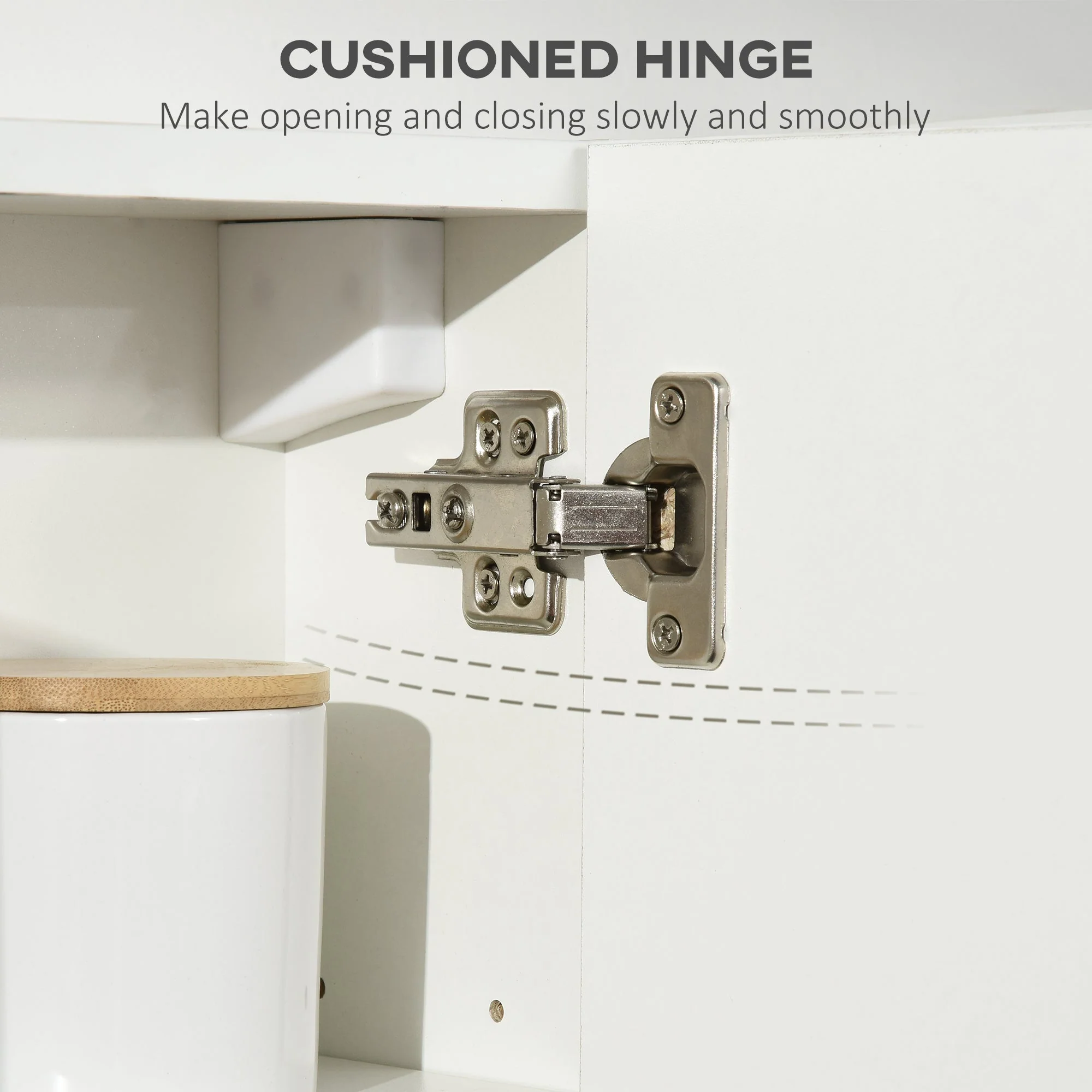 kleankin Bathroom Cabinet with Mirror - Image 6