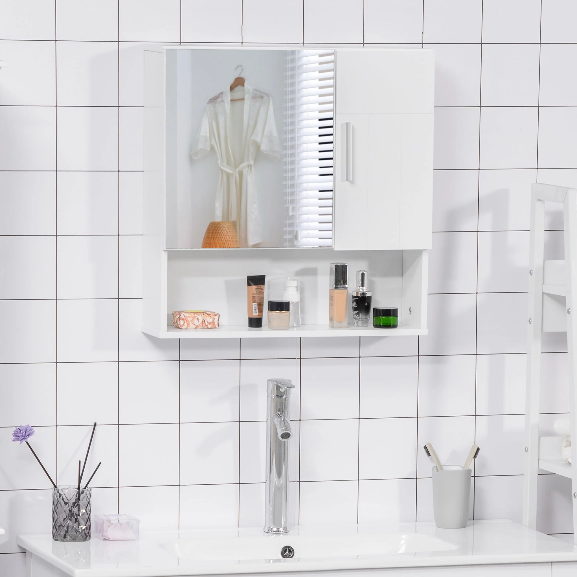 kleankin Bathroom Mirror Cabinet - Image 2