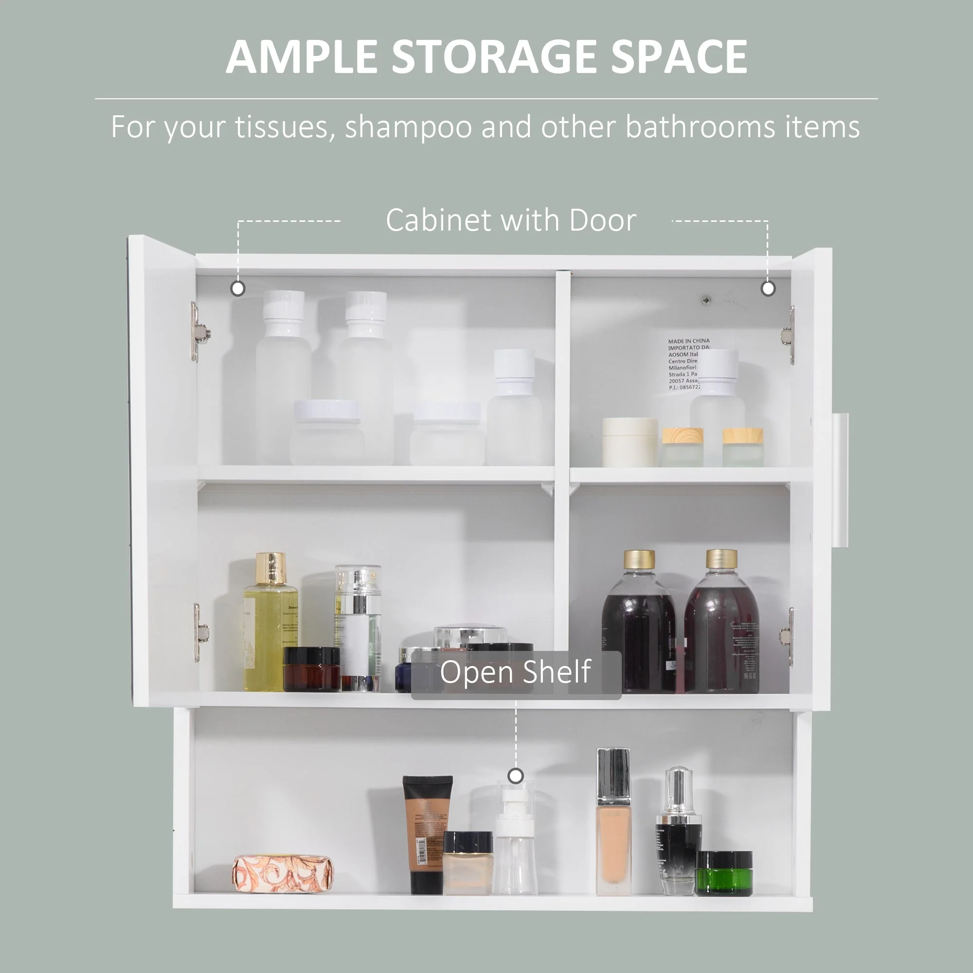 kleankin Bathroom Mirror Cabinet - Image 5
